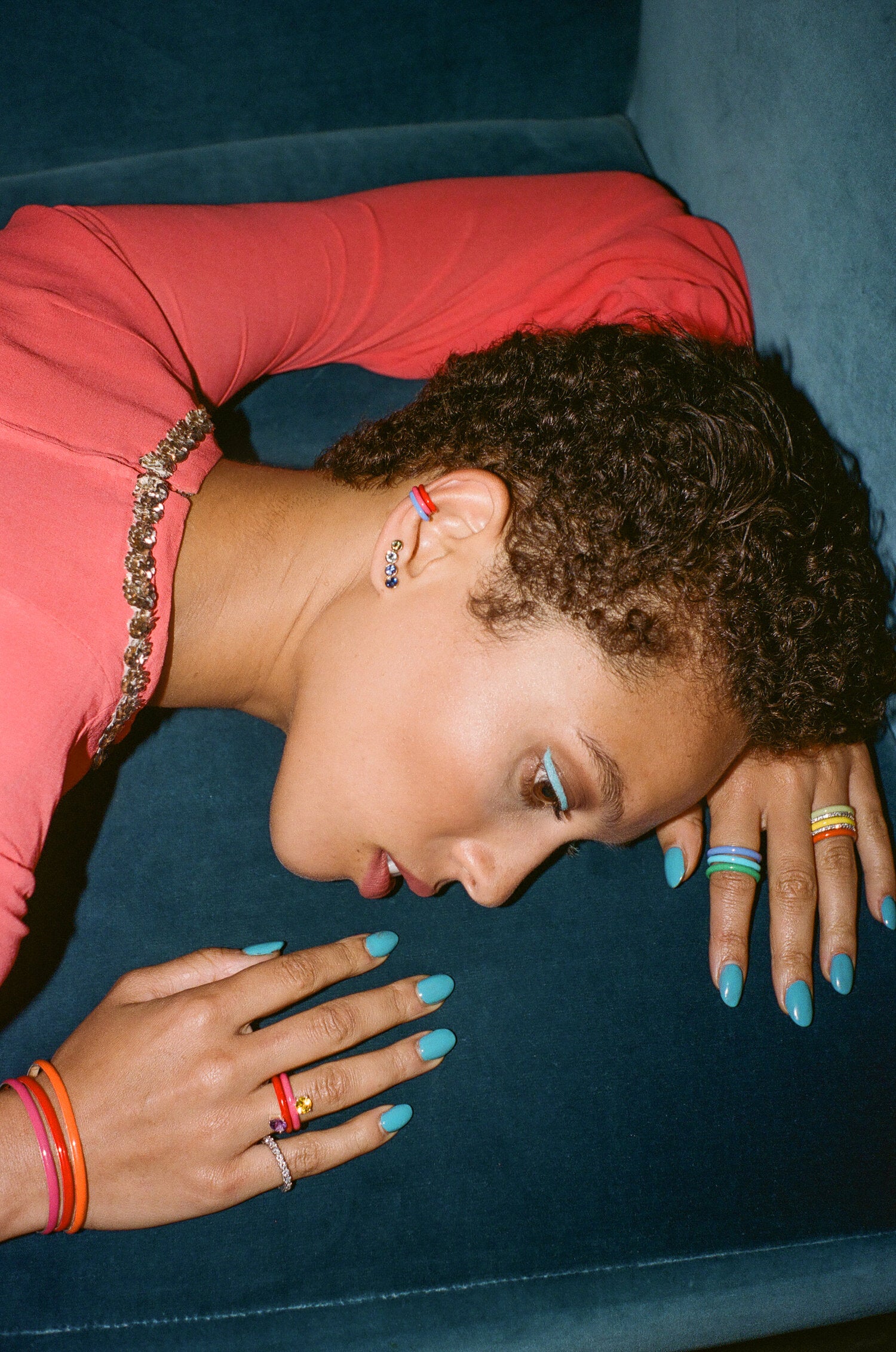 Gem + Enamel Ring in Really Red
