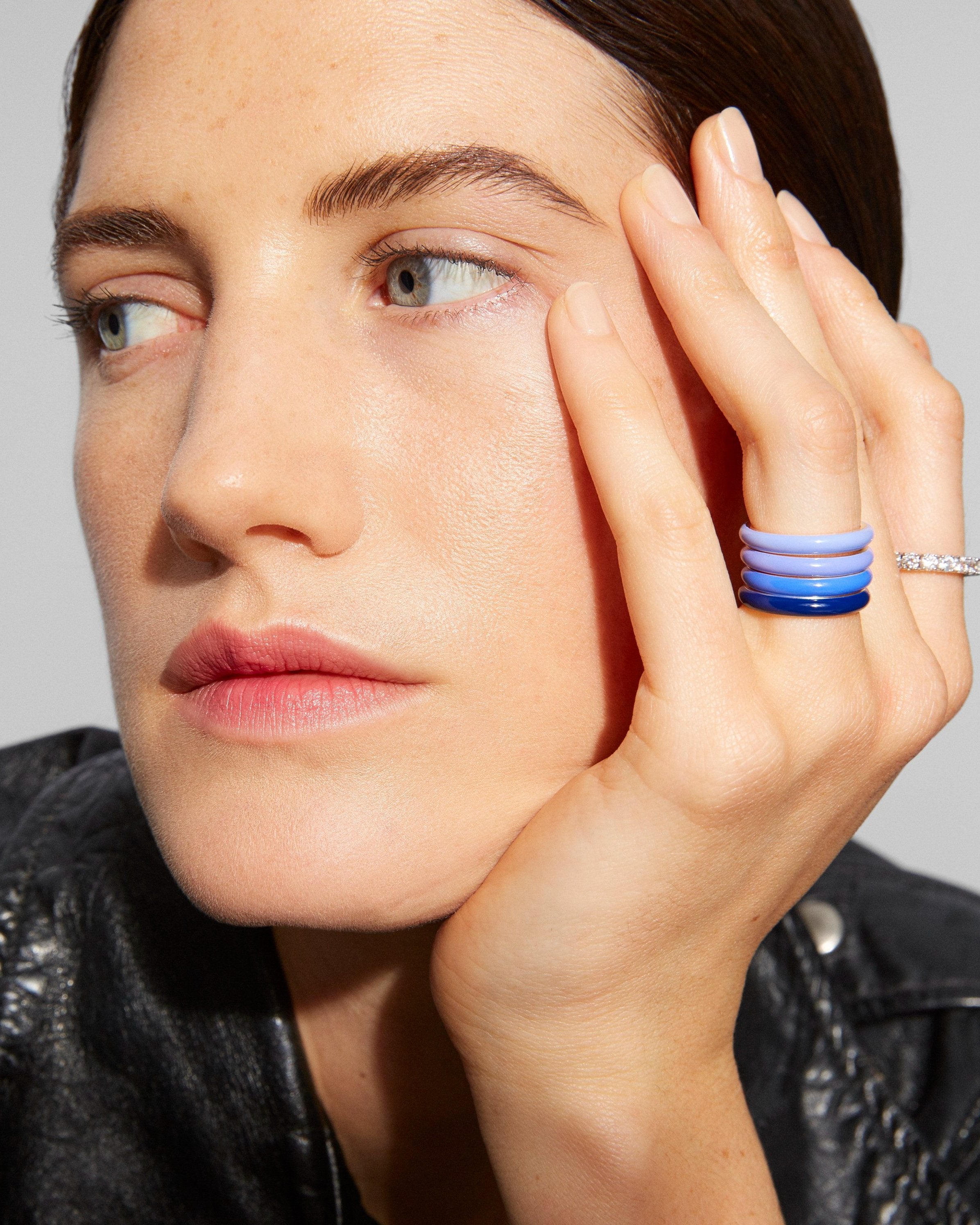 The Luxe Diamond Stacking Ring, 18K Gold