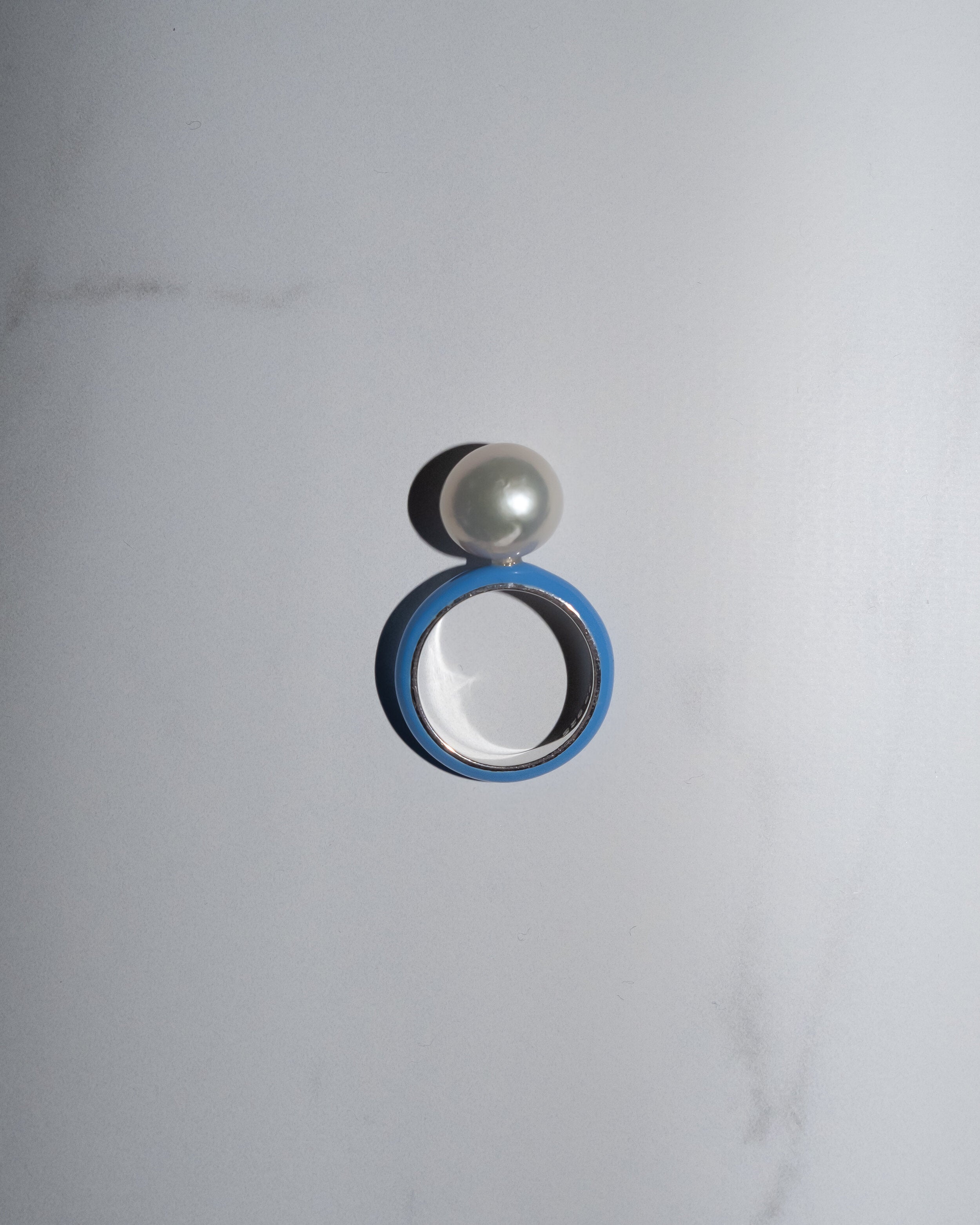 Neon Enamel Baroque Pearl Ring in 9.25 Sterling Silver