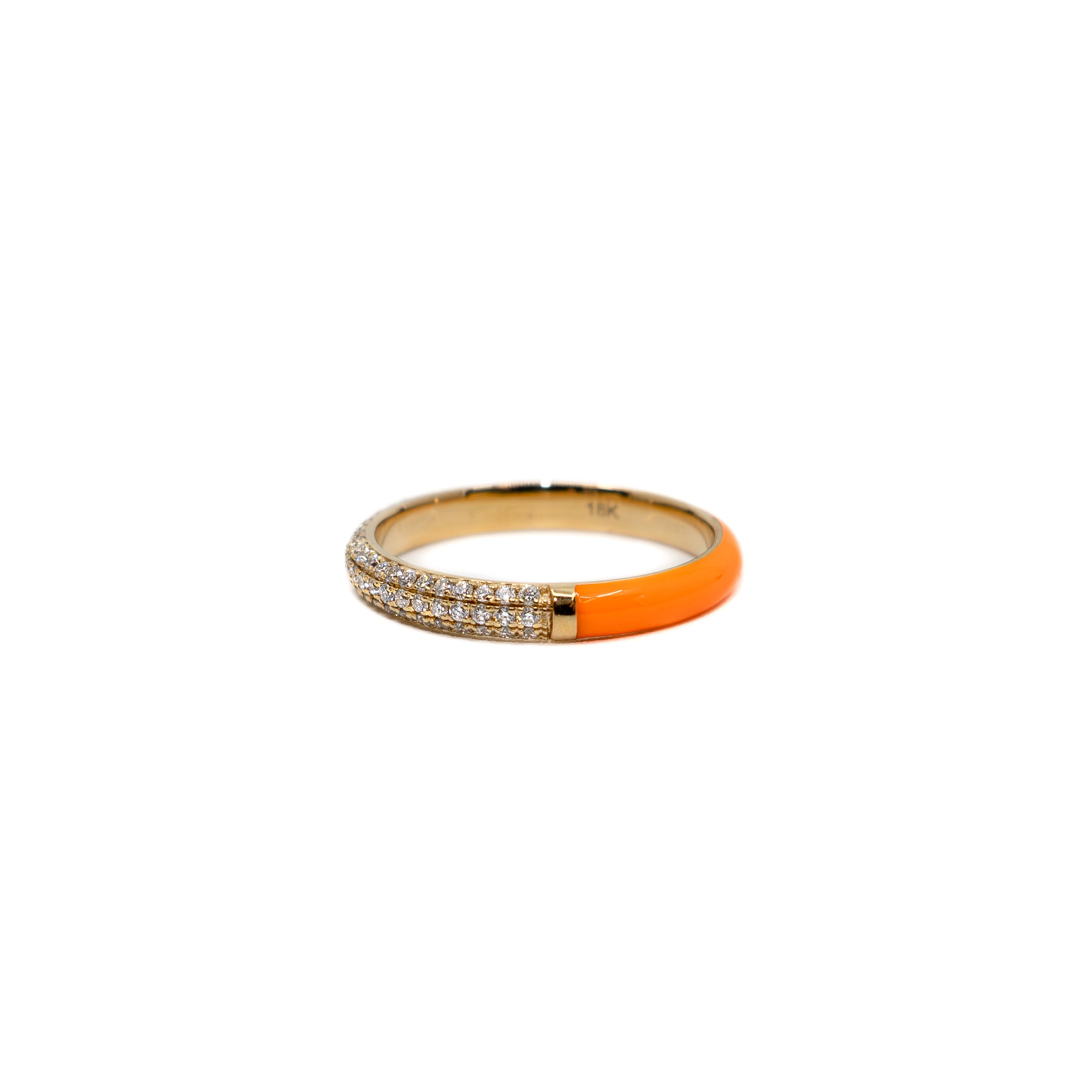 POWERS PAVE® Neon Split Pavé Diamond + Enamel Stacking Rings