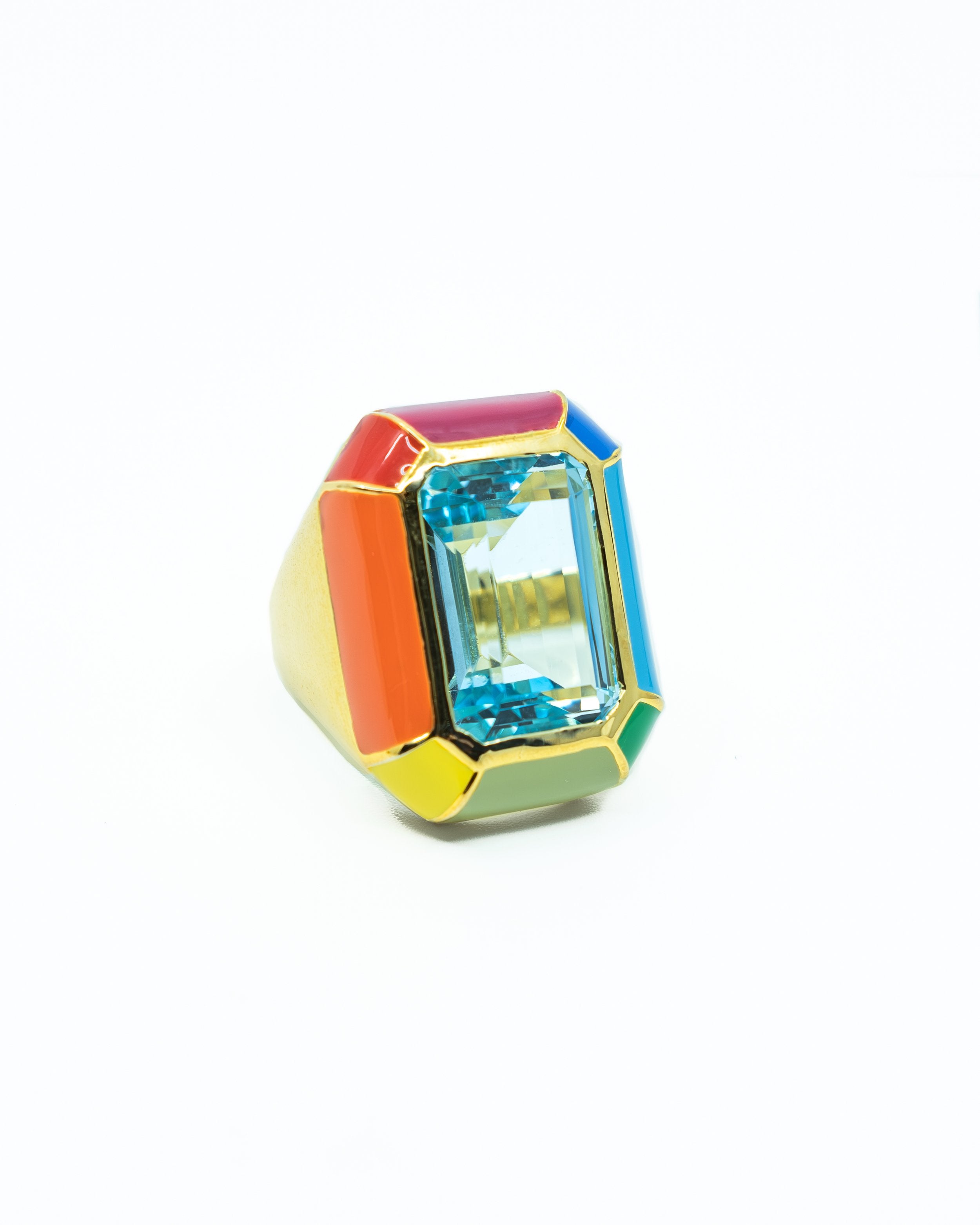 The Rainbow Cocktail Ring