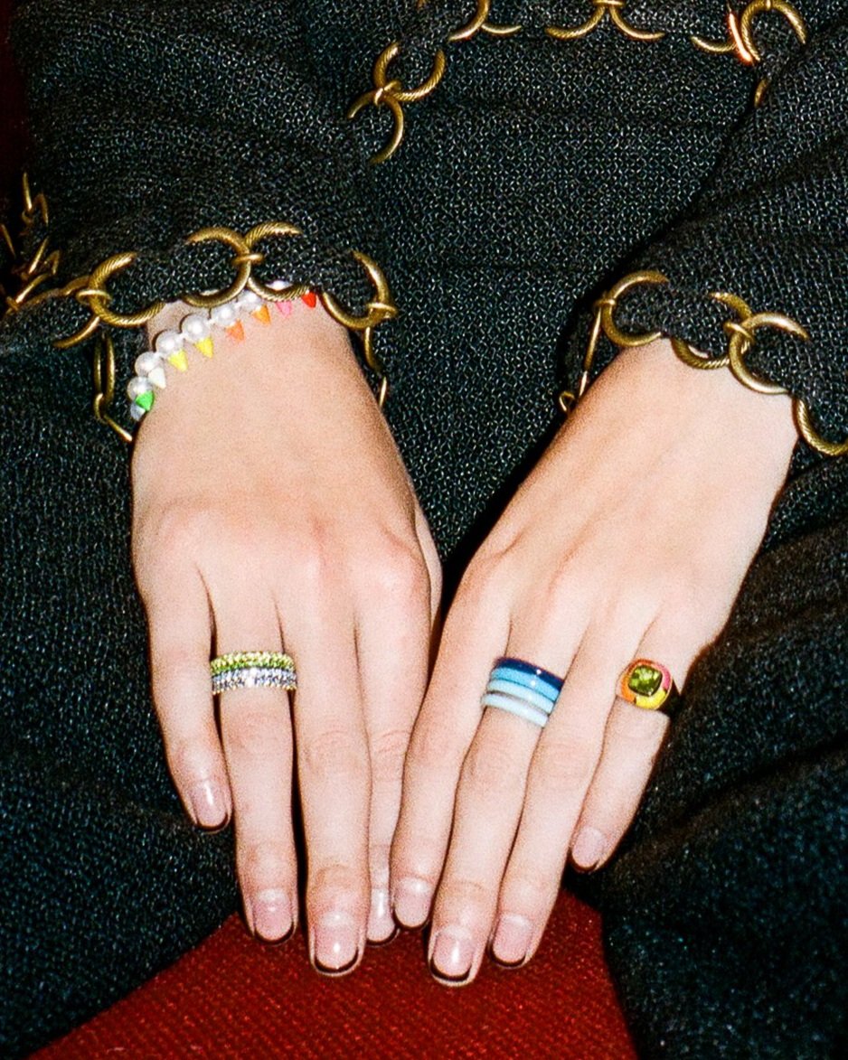 Enamel Studded Pearl Bracelet