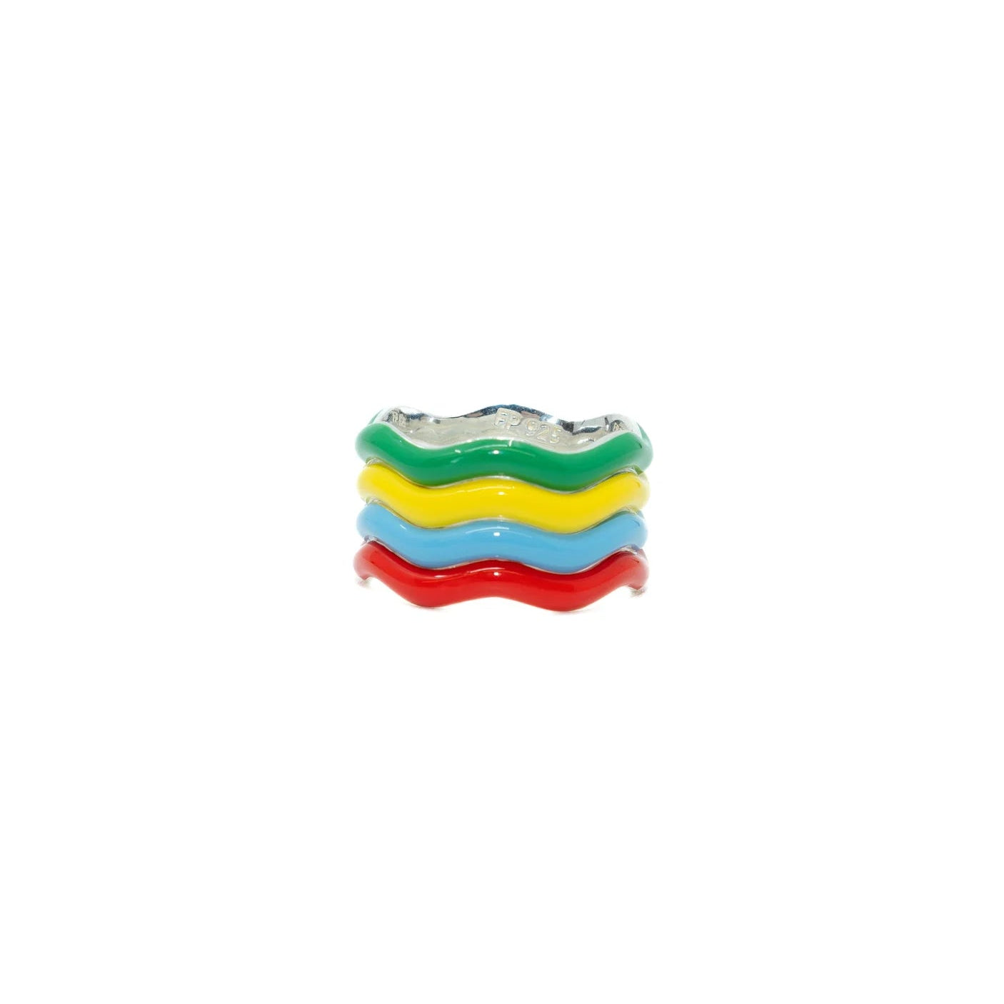 Colorful striped ring on a white background