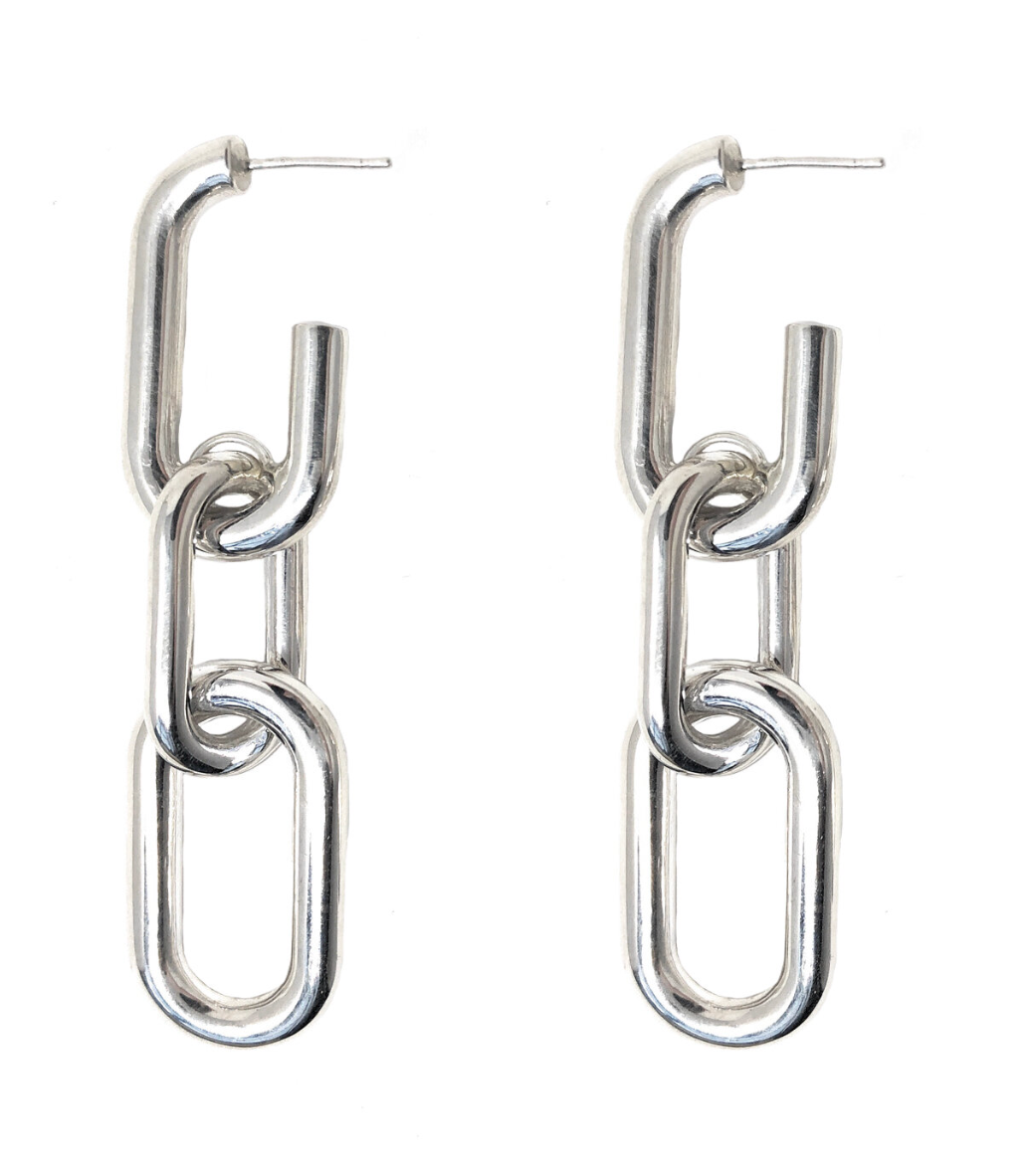 Utility Chain Link Drop Earrings