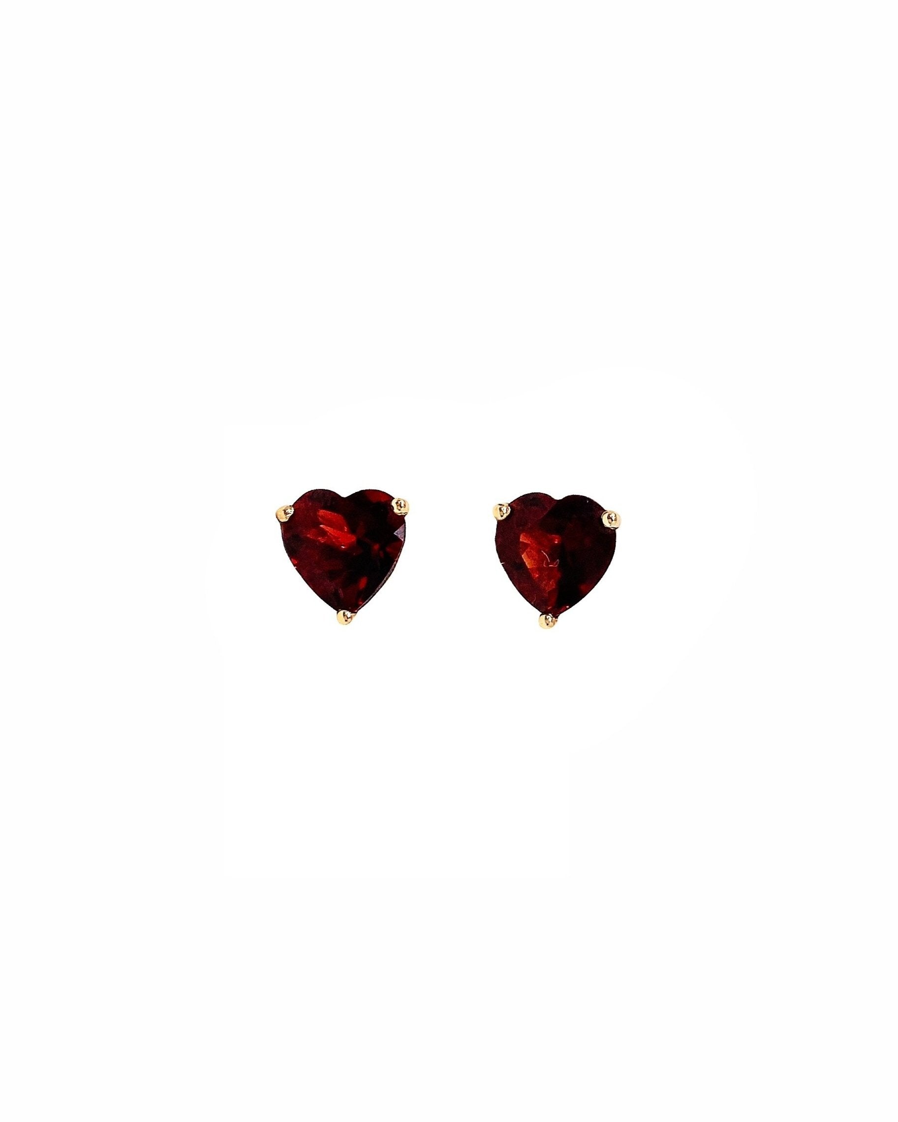 The Heart Stone Stud Earrings