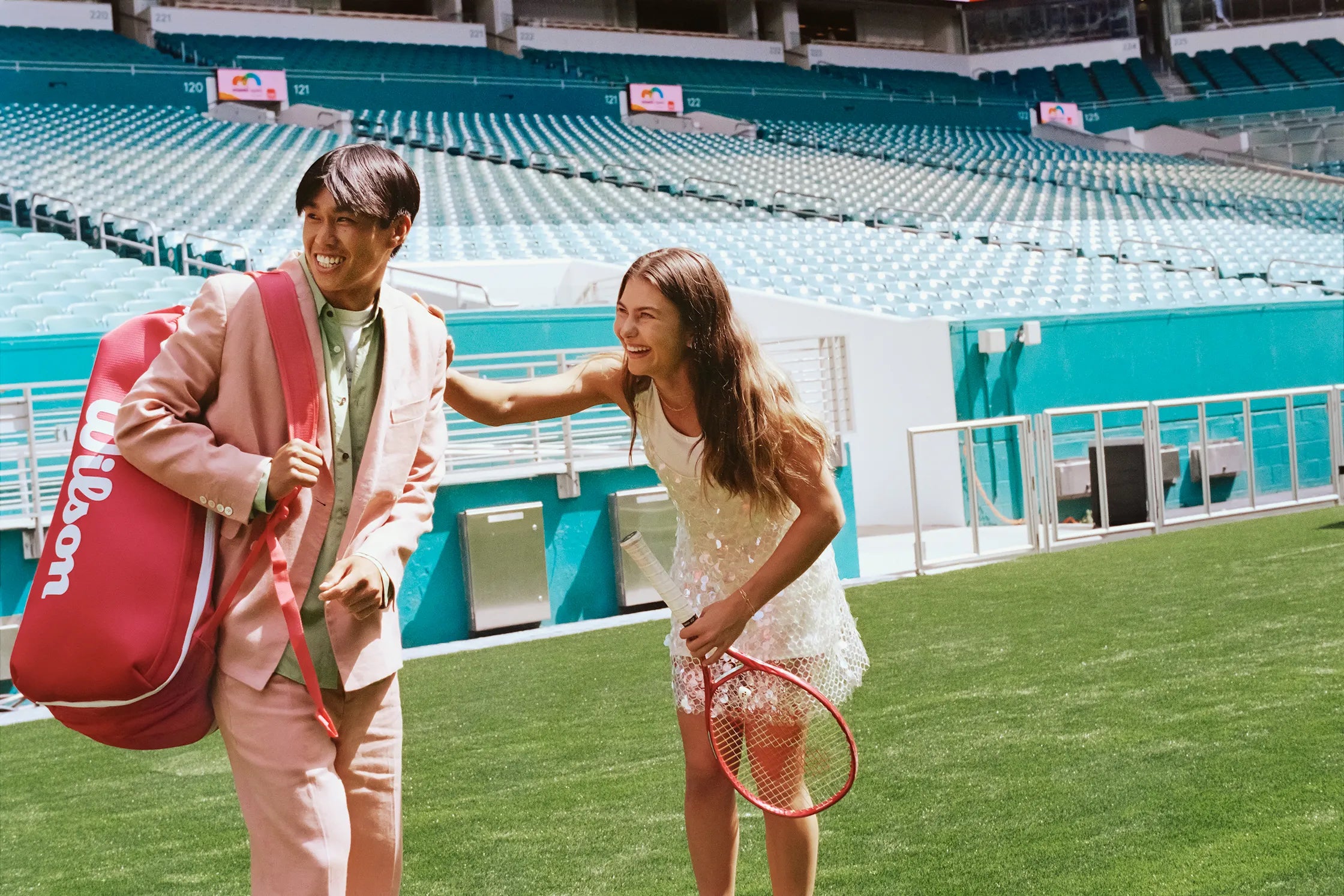 Iva Jovic and Learner Tien photographed for Vogue’s Summer 2026 tennis editorial