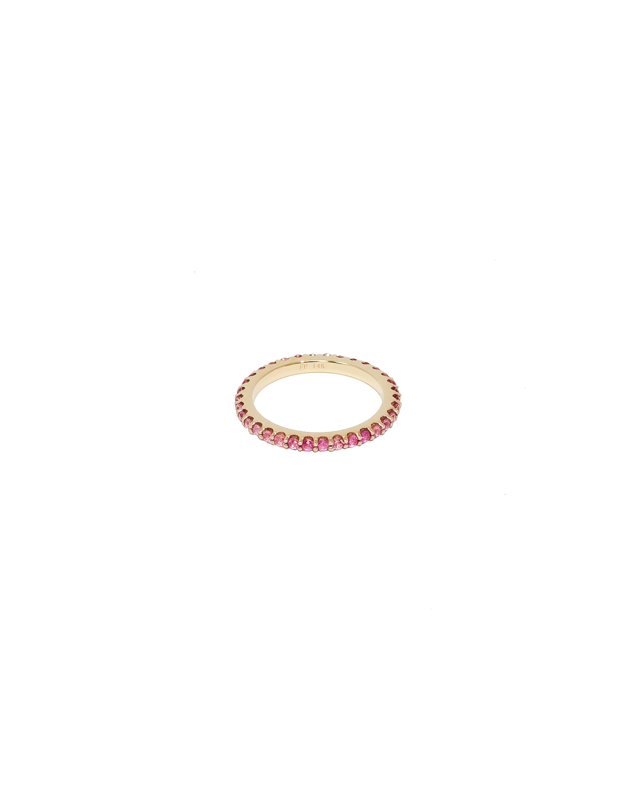 Fuchsia Sapphire Stacking Ring in 14K Gold