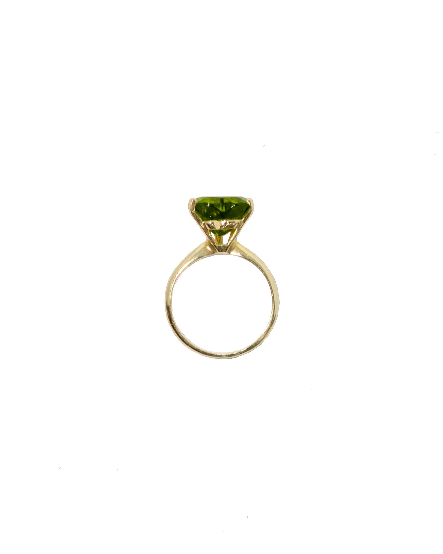 Heart Ring in Green Peridot