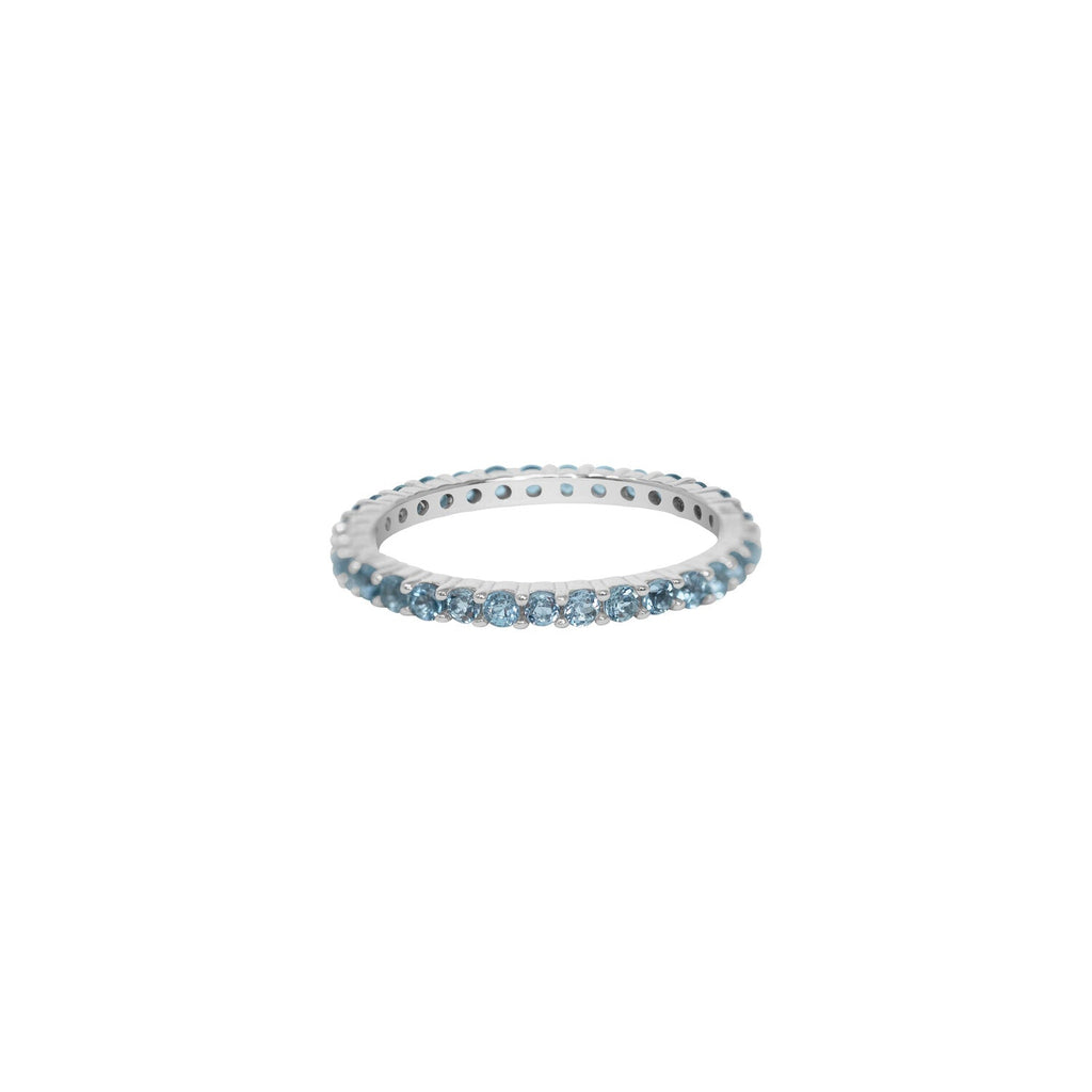 Aquamarine Stacking Ring 14K