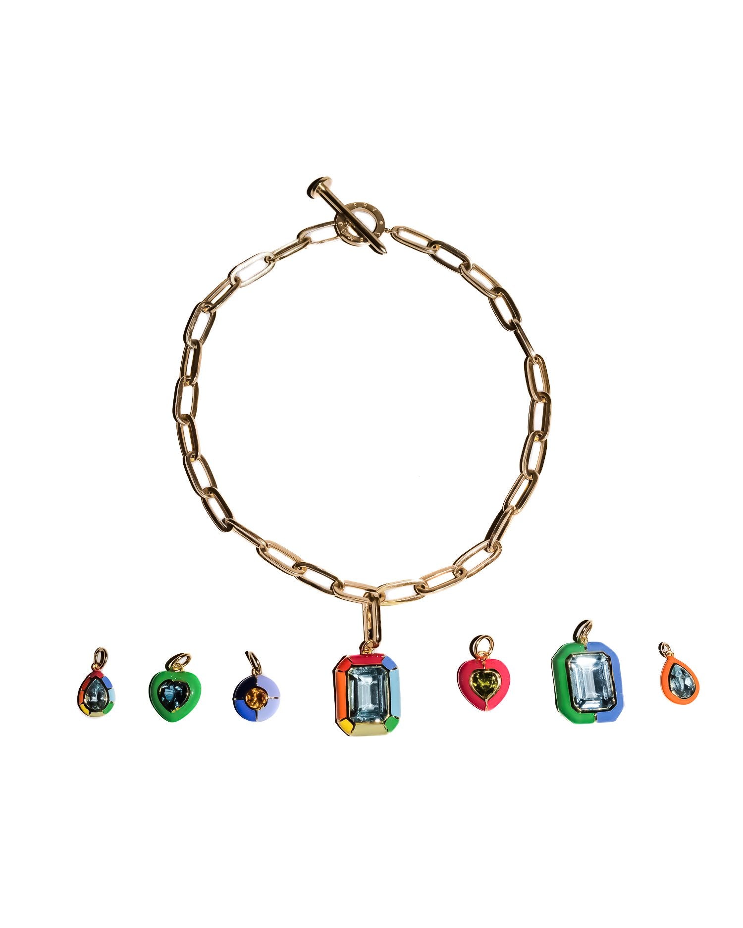 The Charm Pendants with Clasping Link