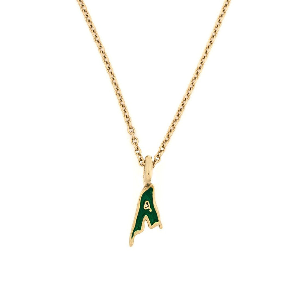 Creepy Initial Pendant Necklace
