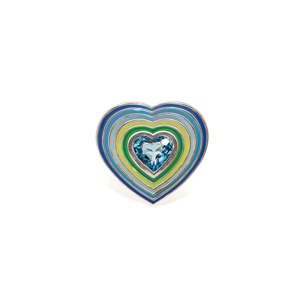 Enamel Heart Ring