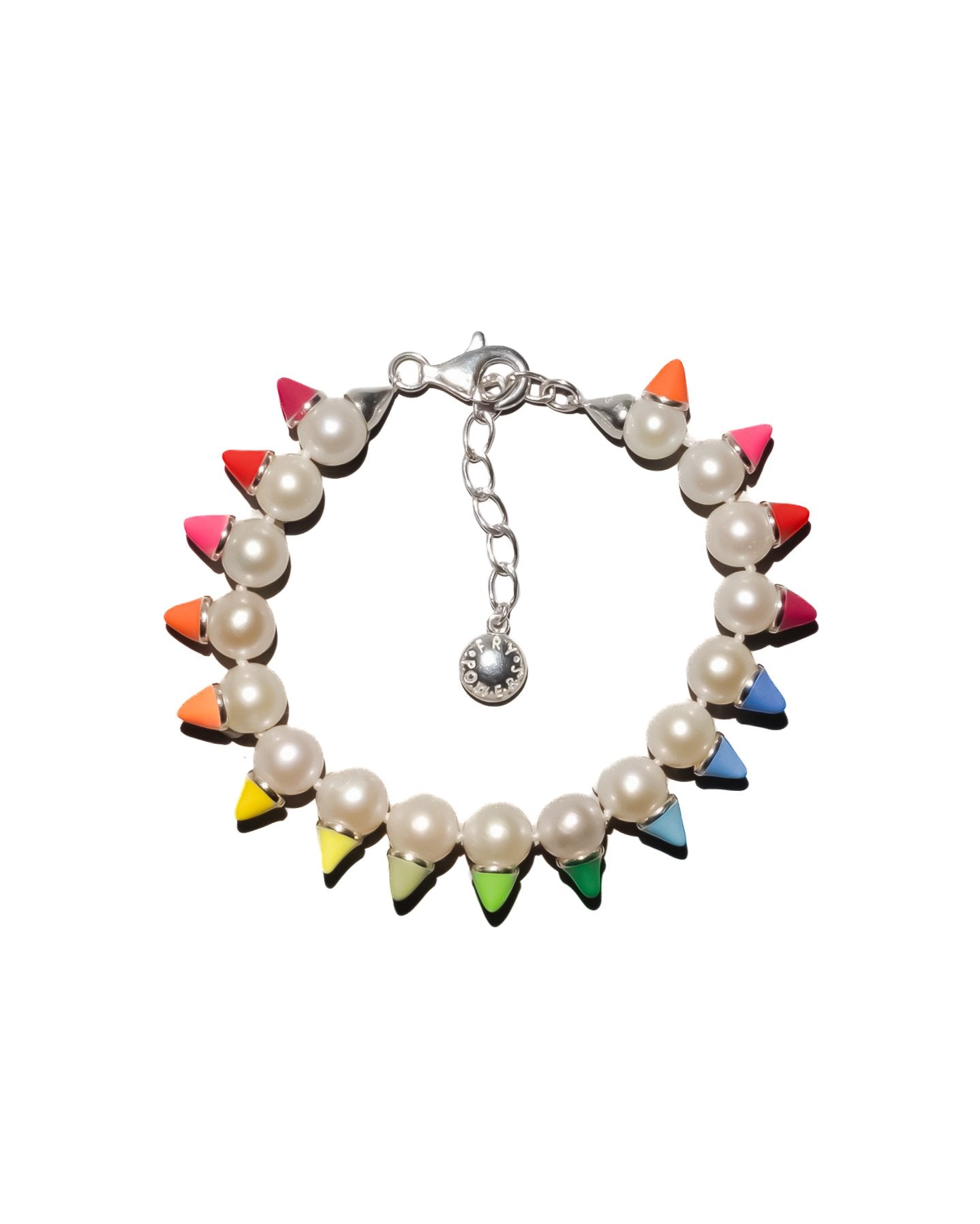 Enamel Studded Pearl Bracelet