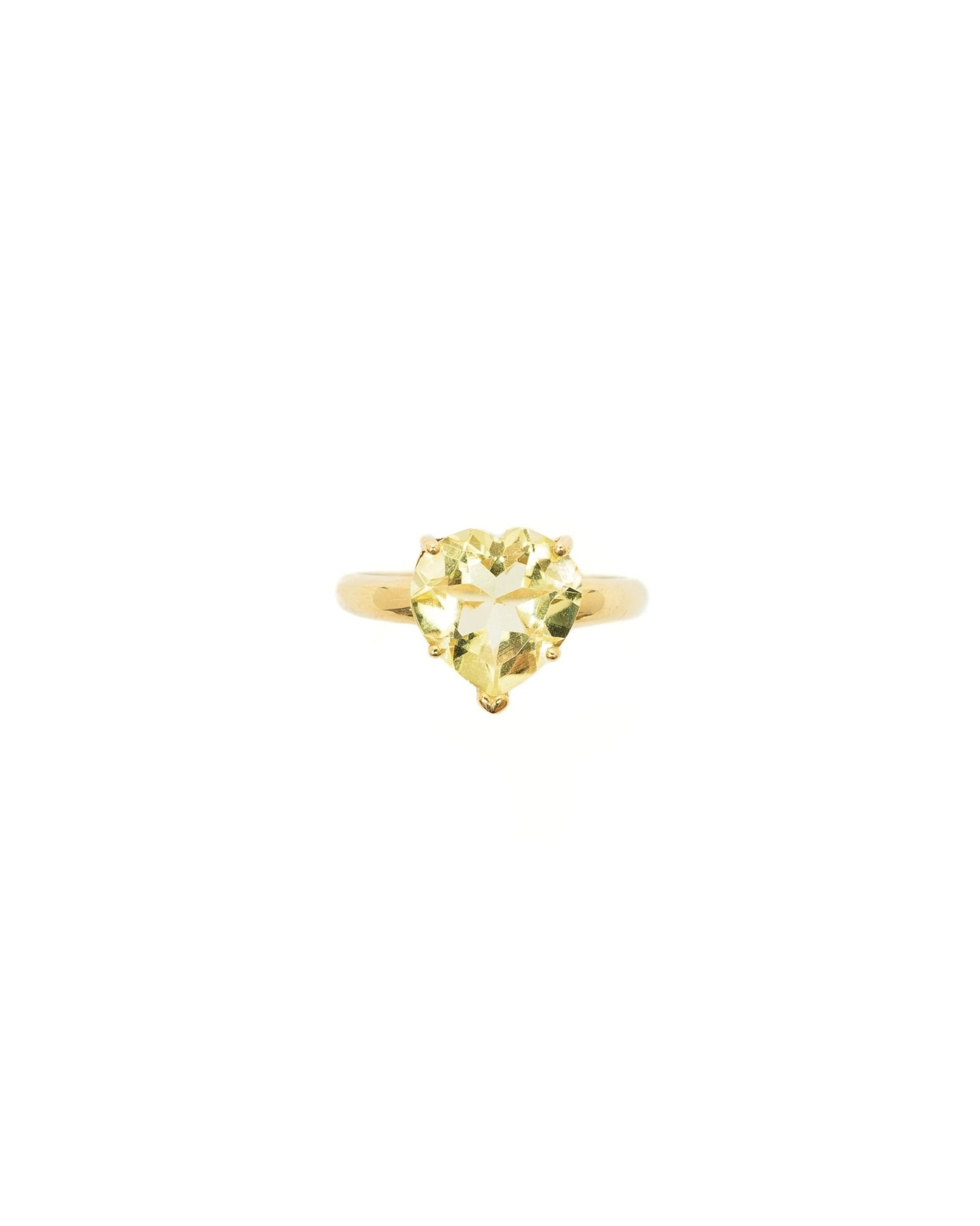 Heart Ring in Lemon Citrine