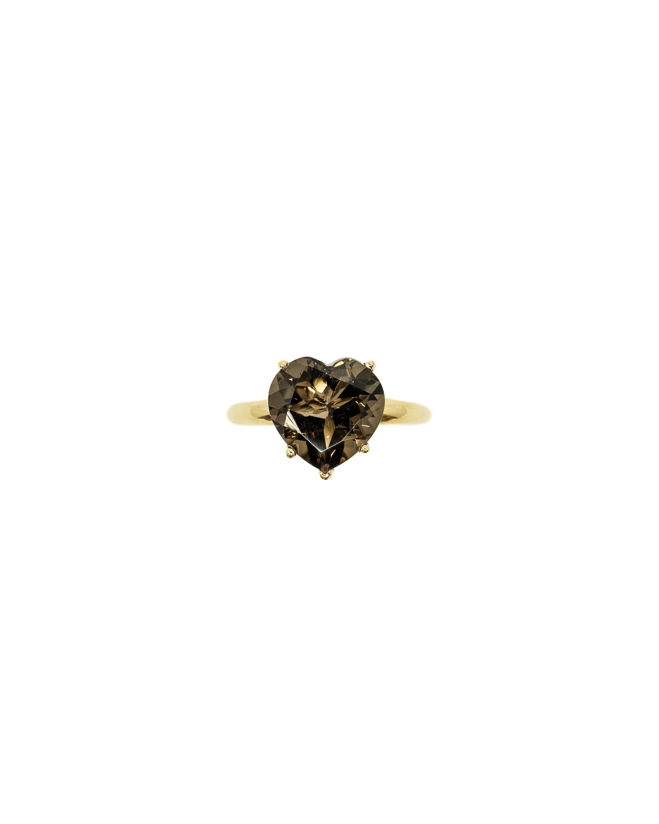 Heart Ring in Smoky Quartz