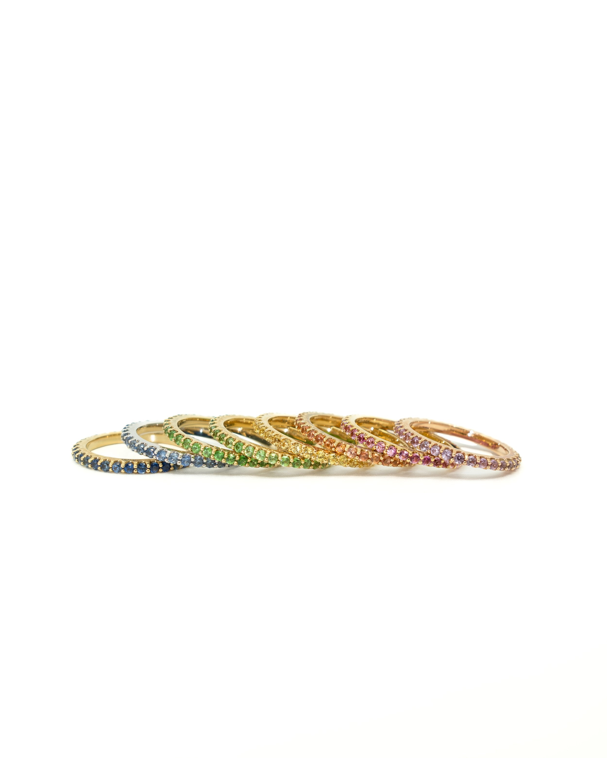 Fuchsia Sapphire Stacking Ring in 14K Gold