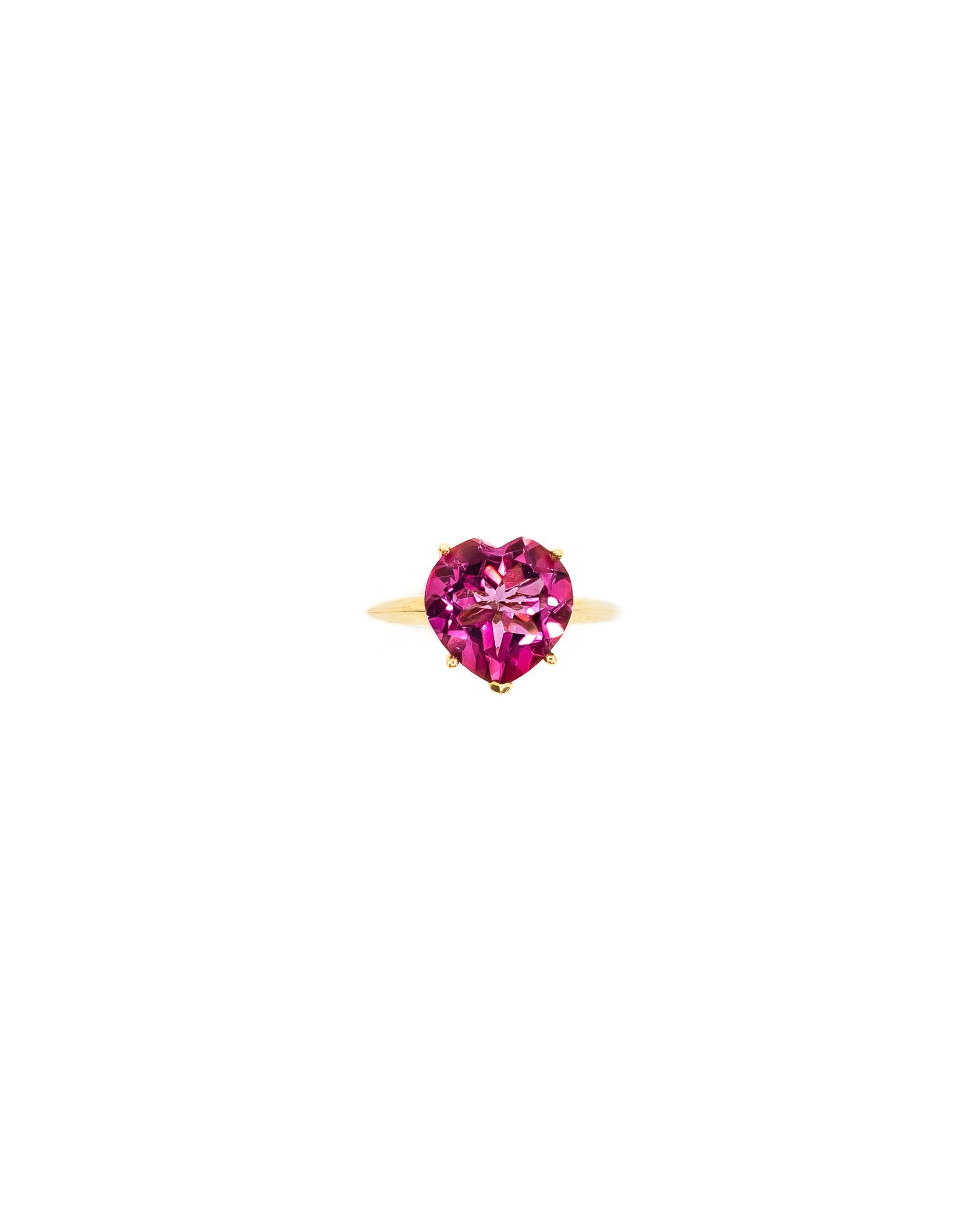 Heart Ring in Pink Tourmaline