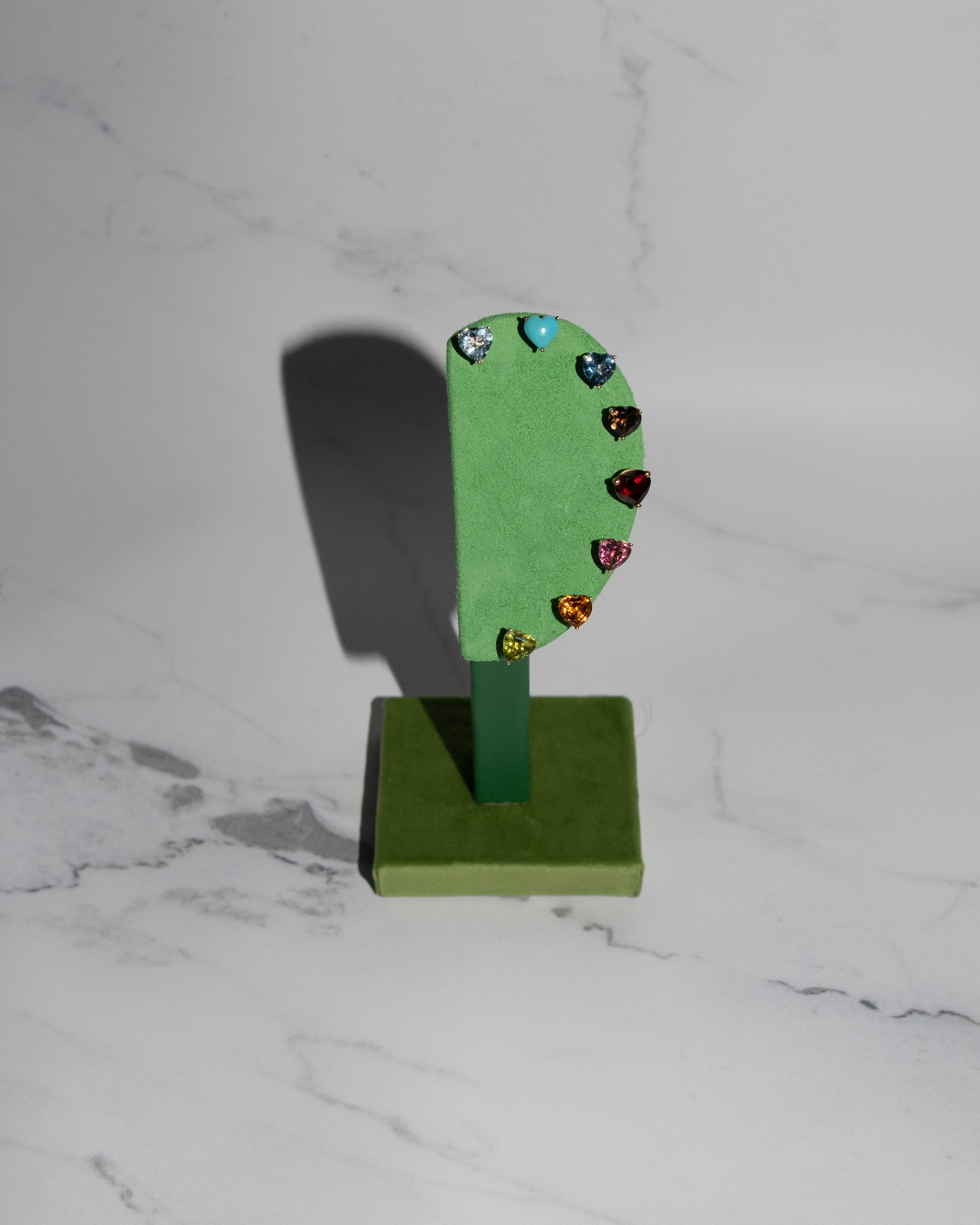 The Heart Stone Stud Earrings