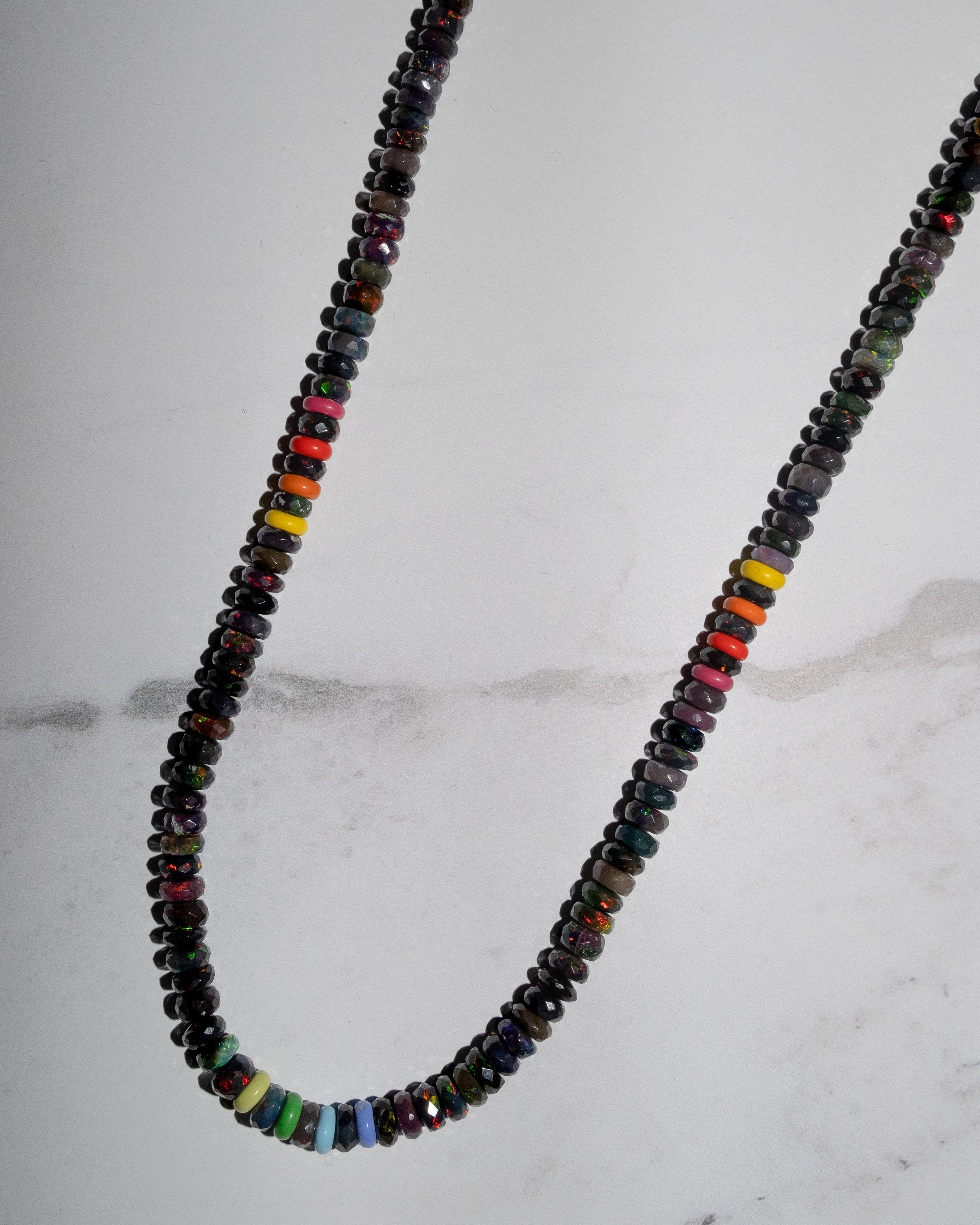 Midnight Opal Rope Necklace