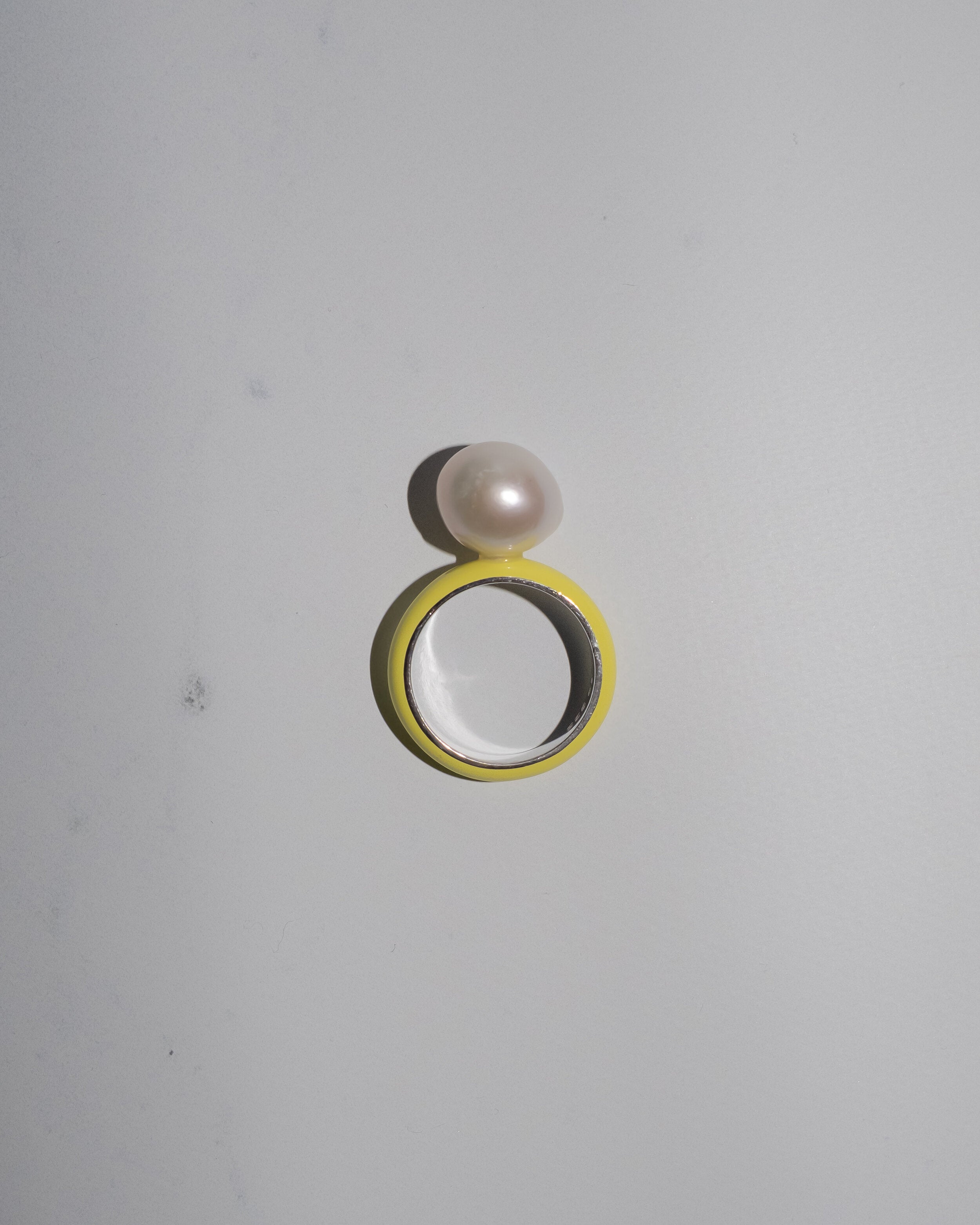 Neon Enamel Baroque Pearl Ring in 9.25 Sterling Silver