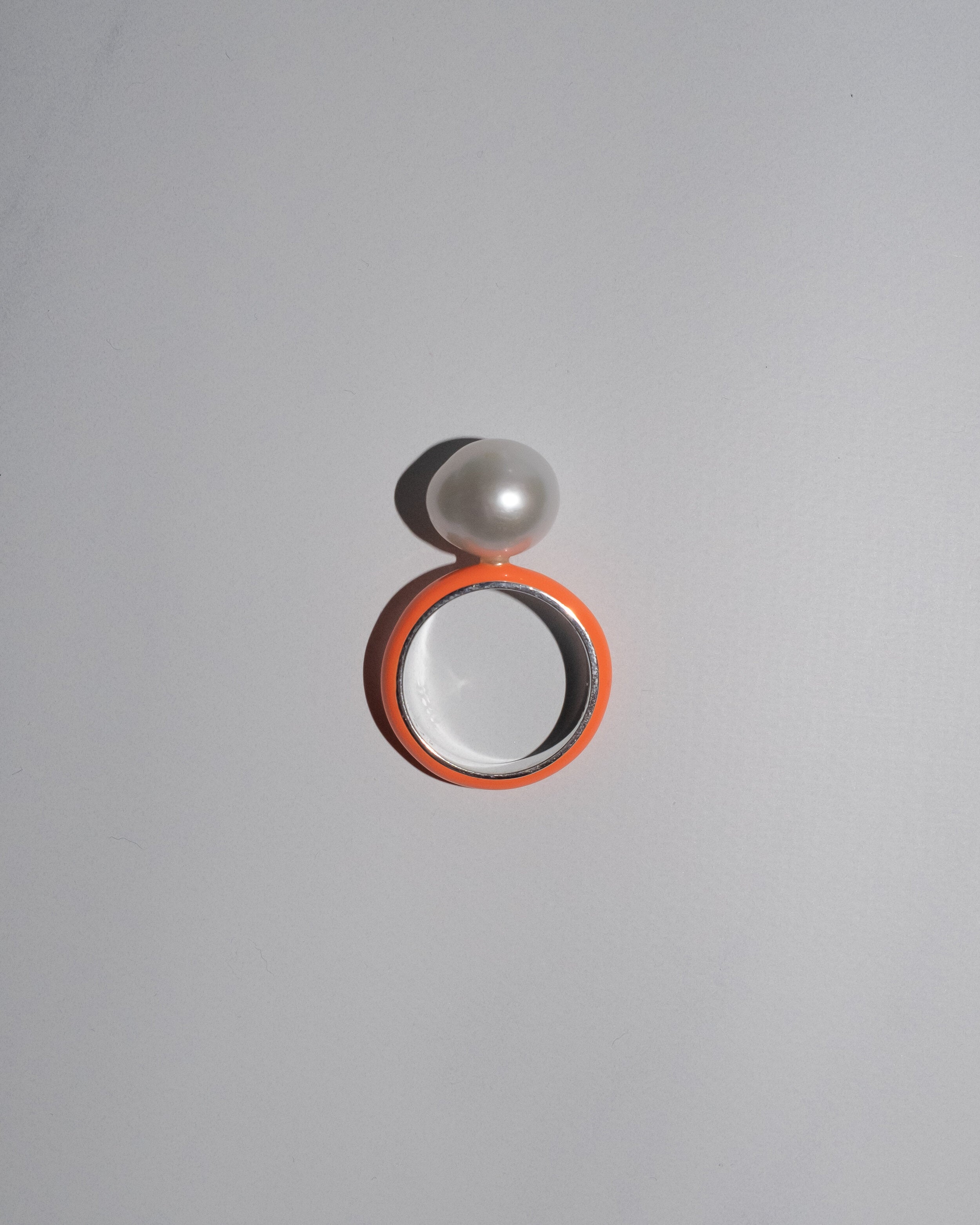 Neon Enamel Baroque Pearl Ring in 9.25 Sterling Silver