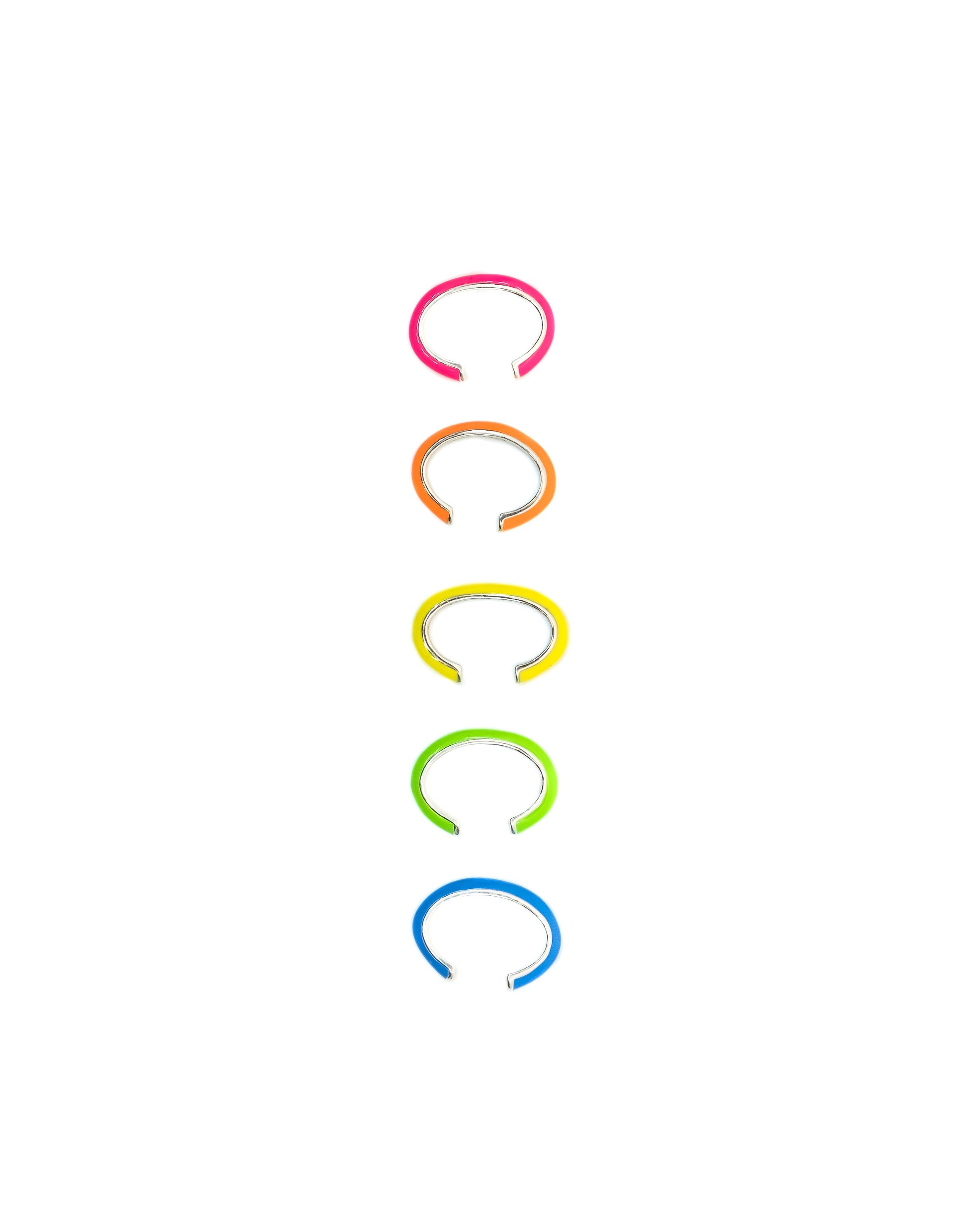 Neon Enamel Ear Cuff Set