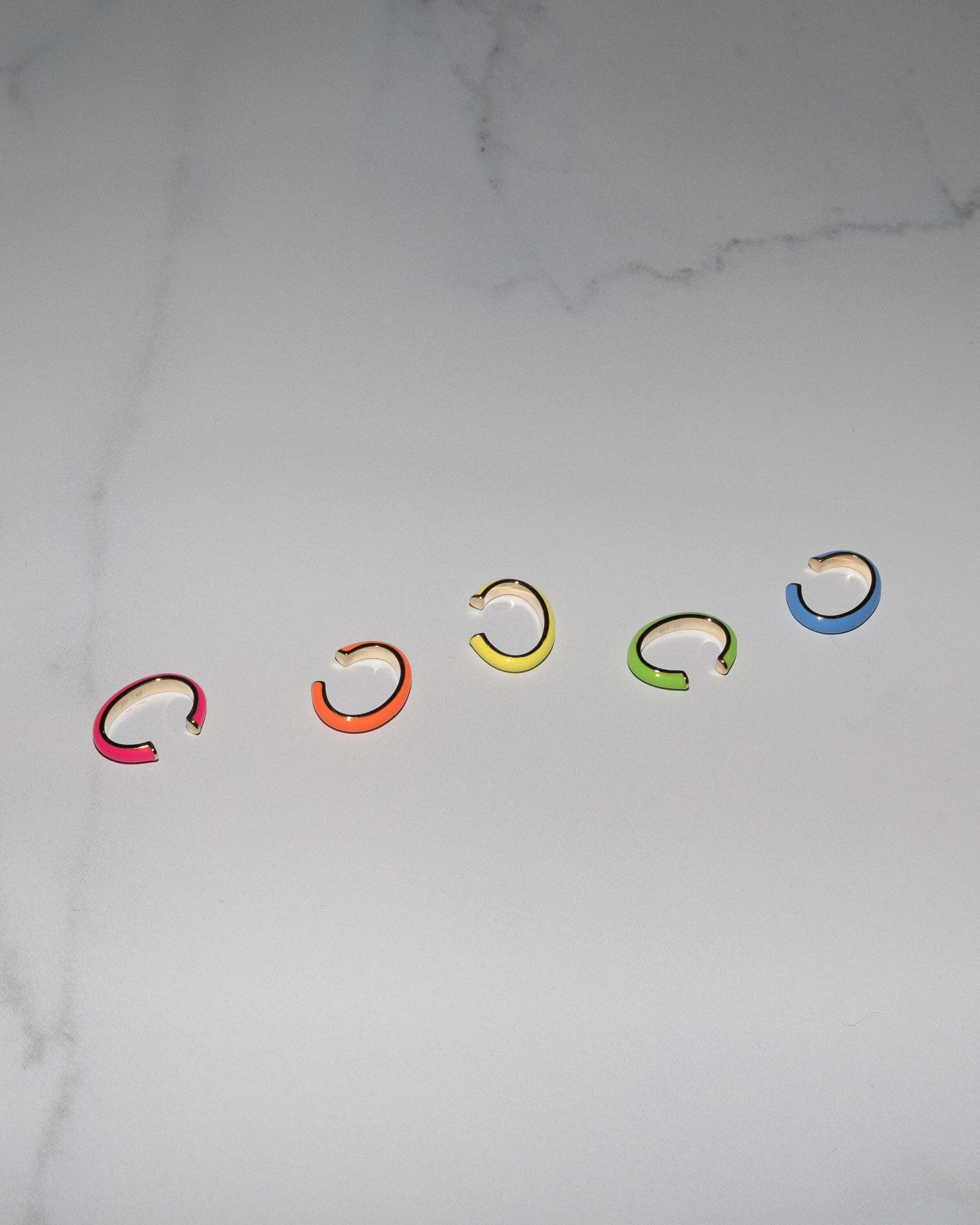 Neon Enamel Ear Cuff Set