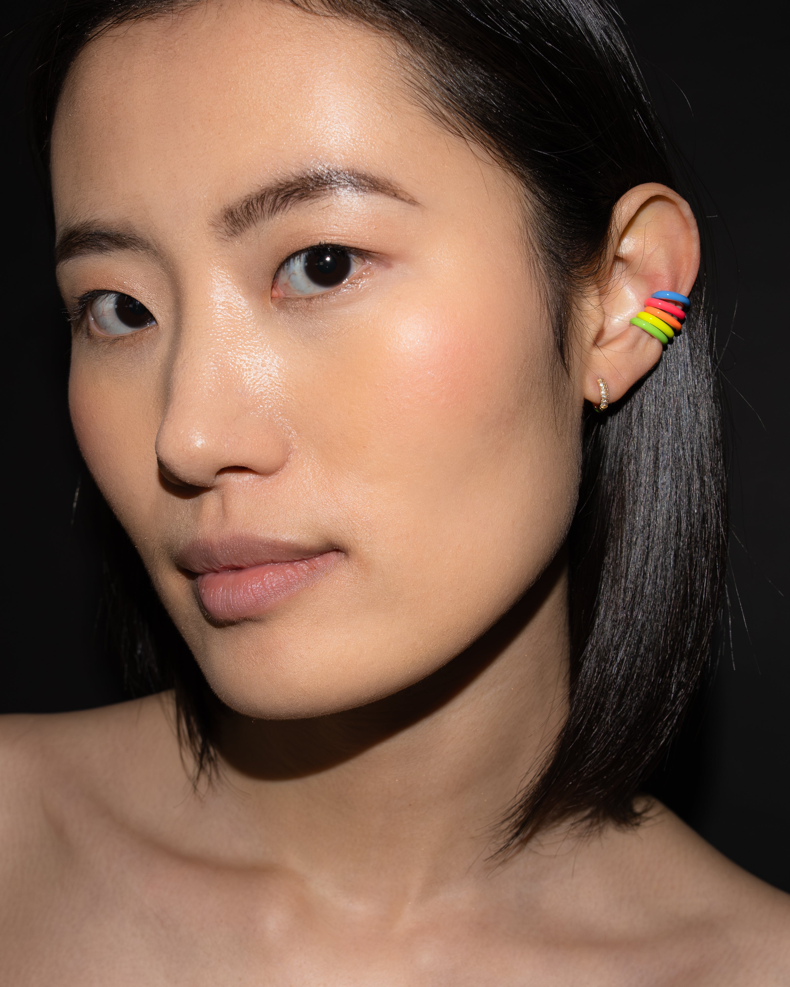Neon Enamel Ear Cuff Set