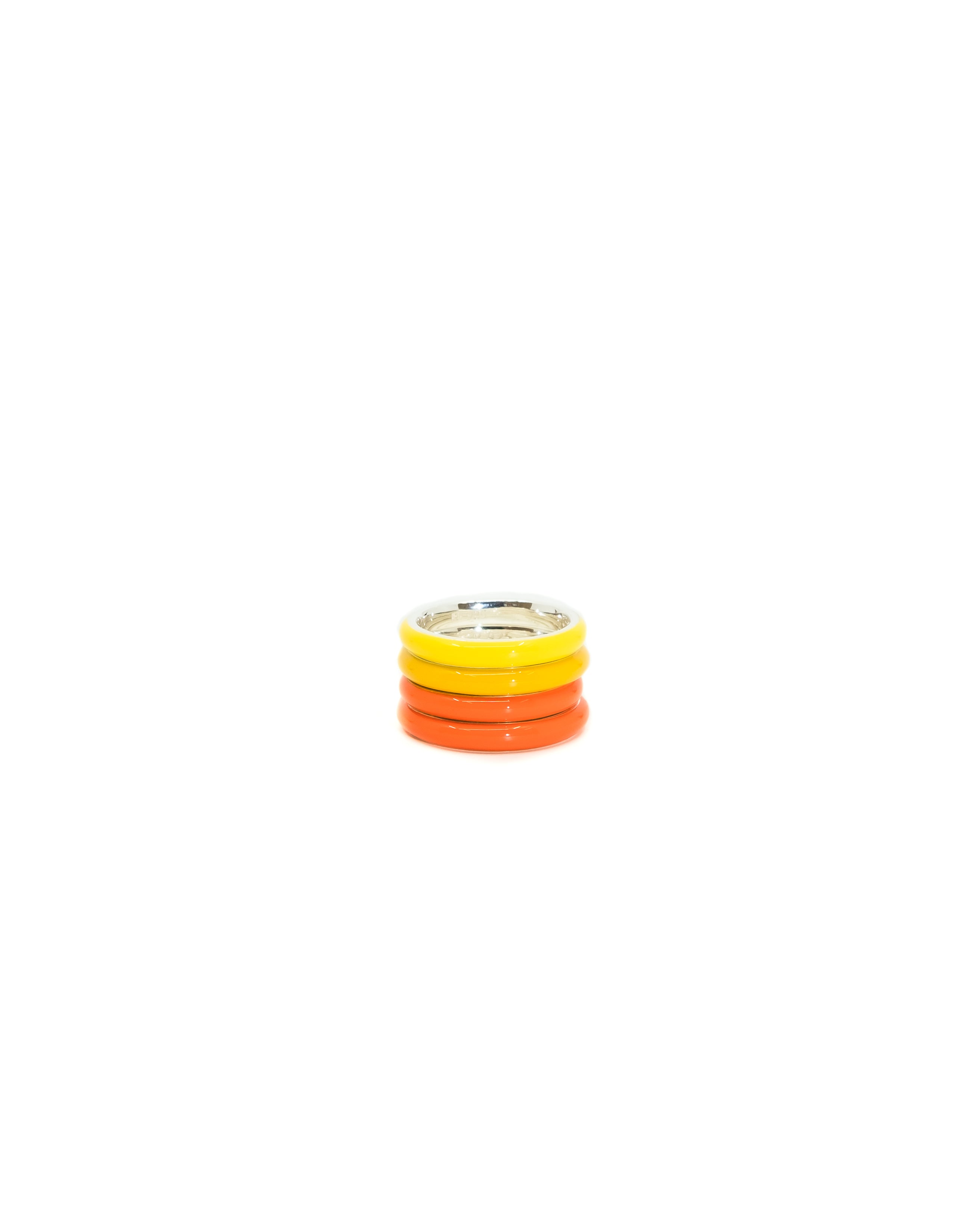 The Ombre Set of Four Thin Enamel Stacking Rings