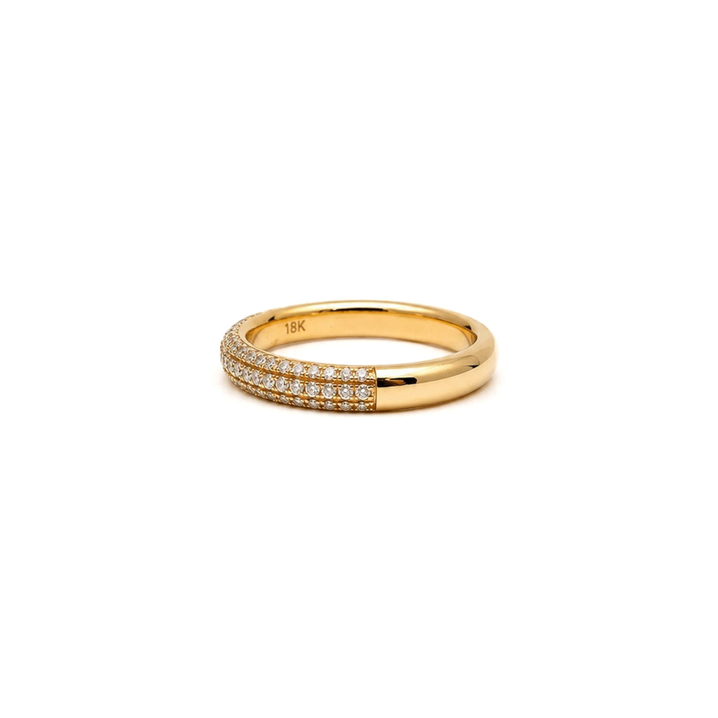 PAVE® Split Pavé Diamond Stacking Ring 18K