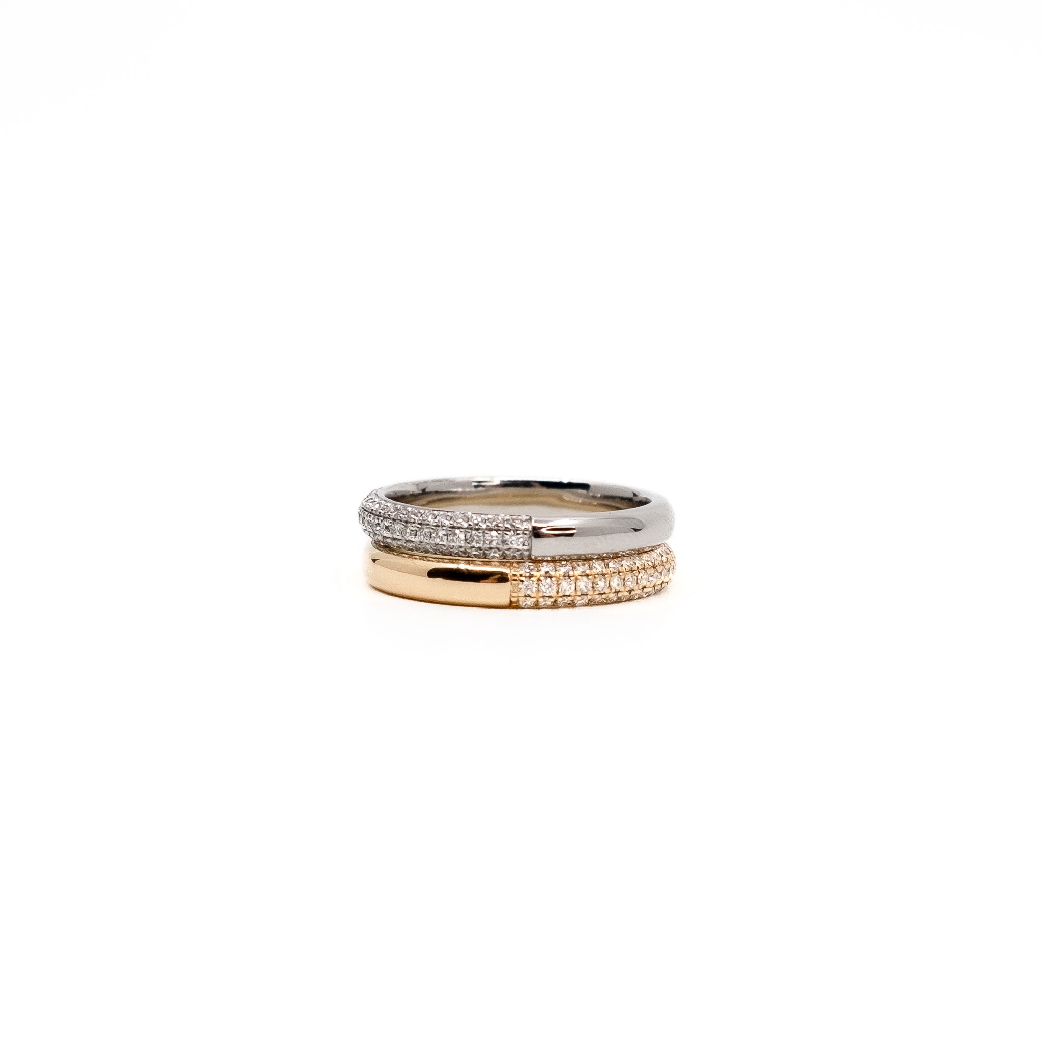 POWERS PAVE® Split Pavé Diamond Stacking Ring, 18K Gold
