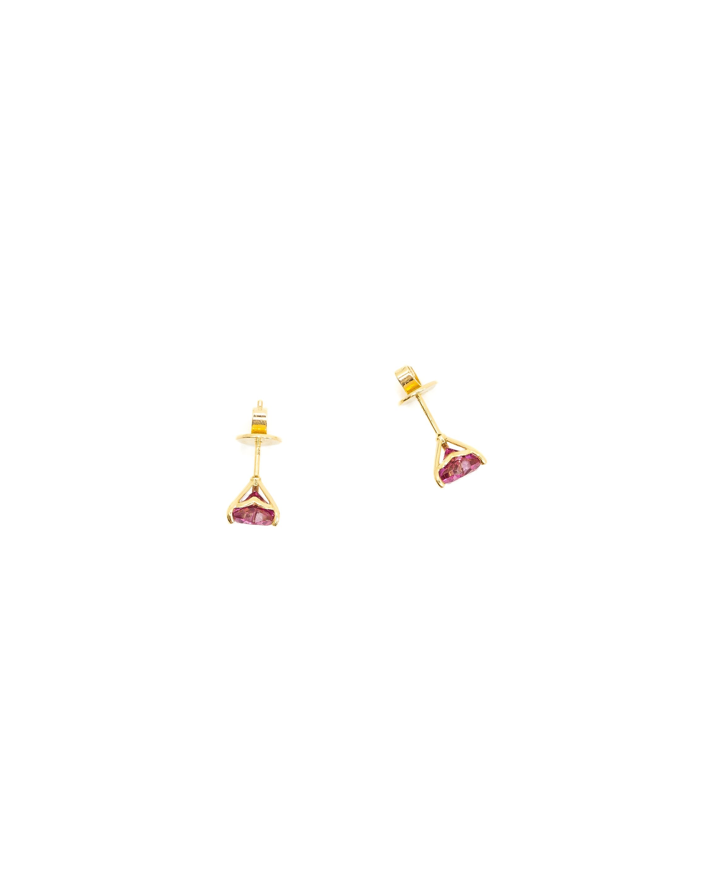 The Heart Stone Stud Earrings