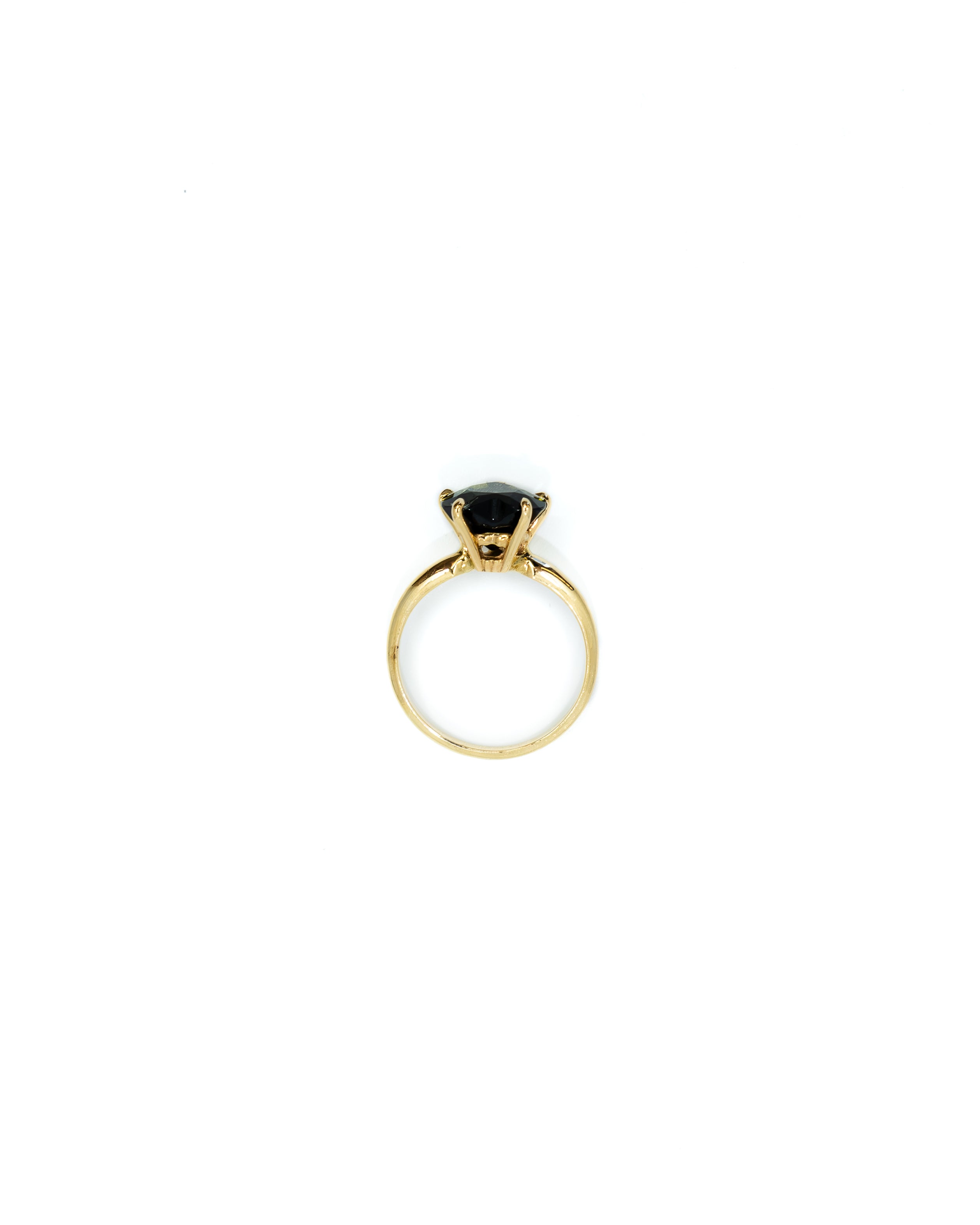 Rainbow Heart Ring in Green Tourmaline