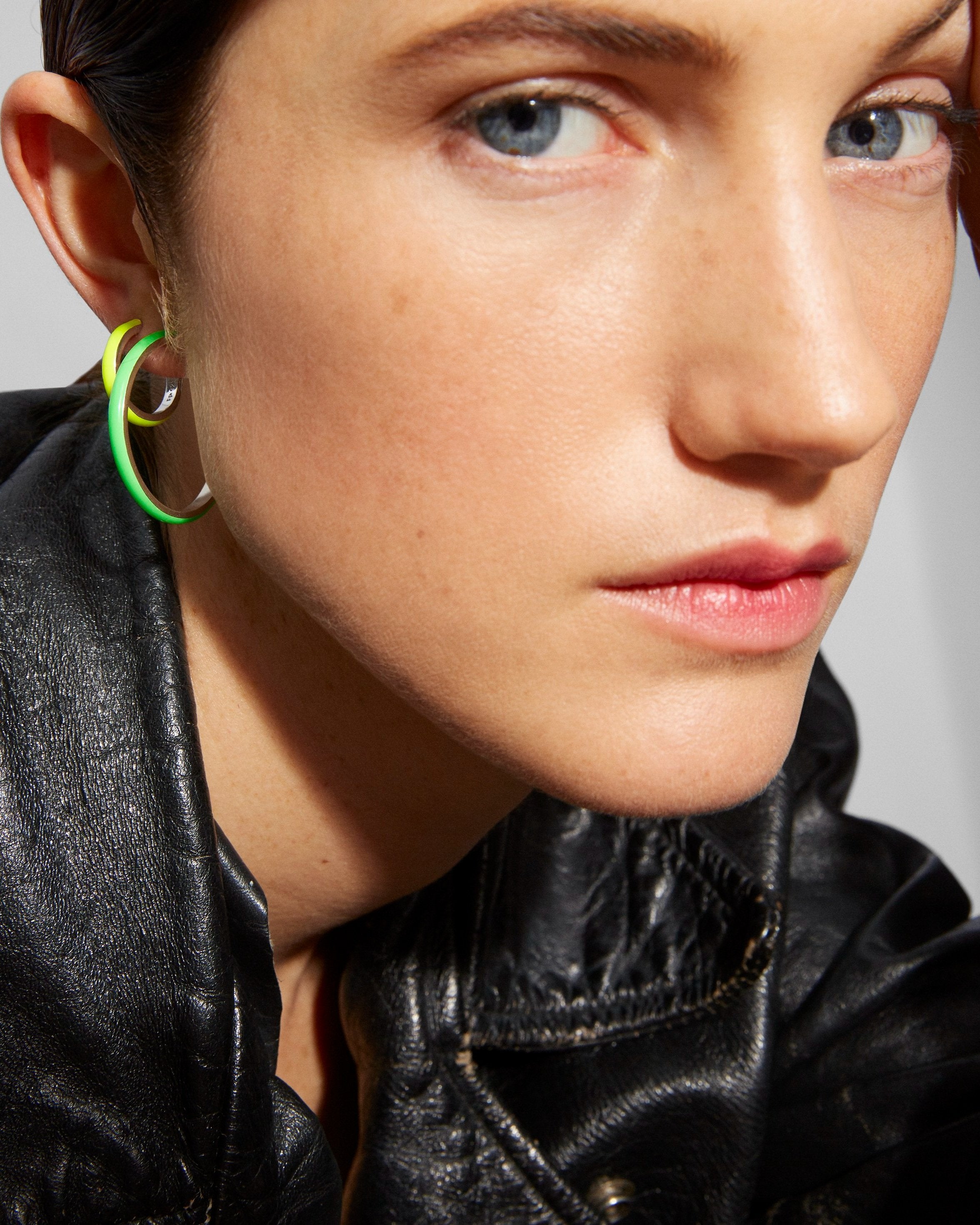 The Small Enamel Hoop Earrings