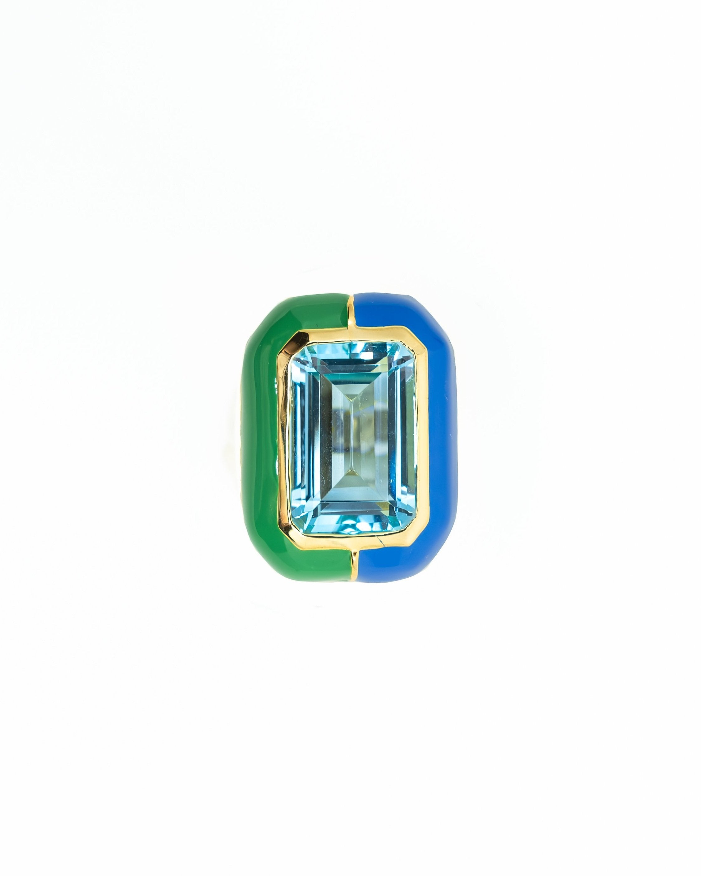 The Split-Color Cocktail Ring