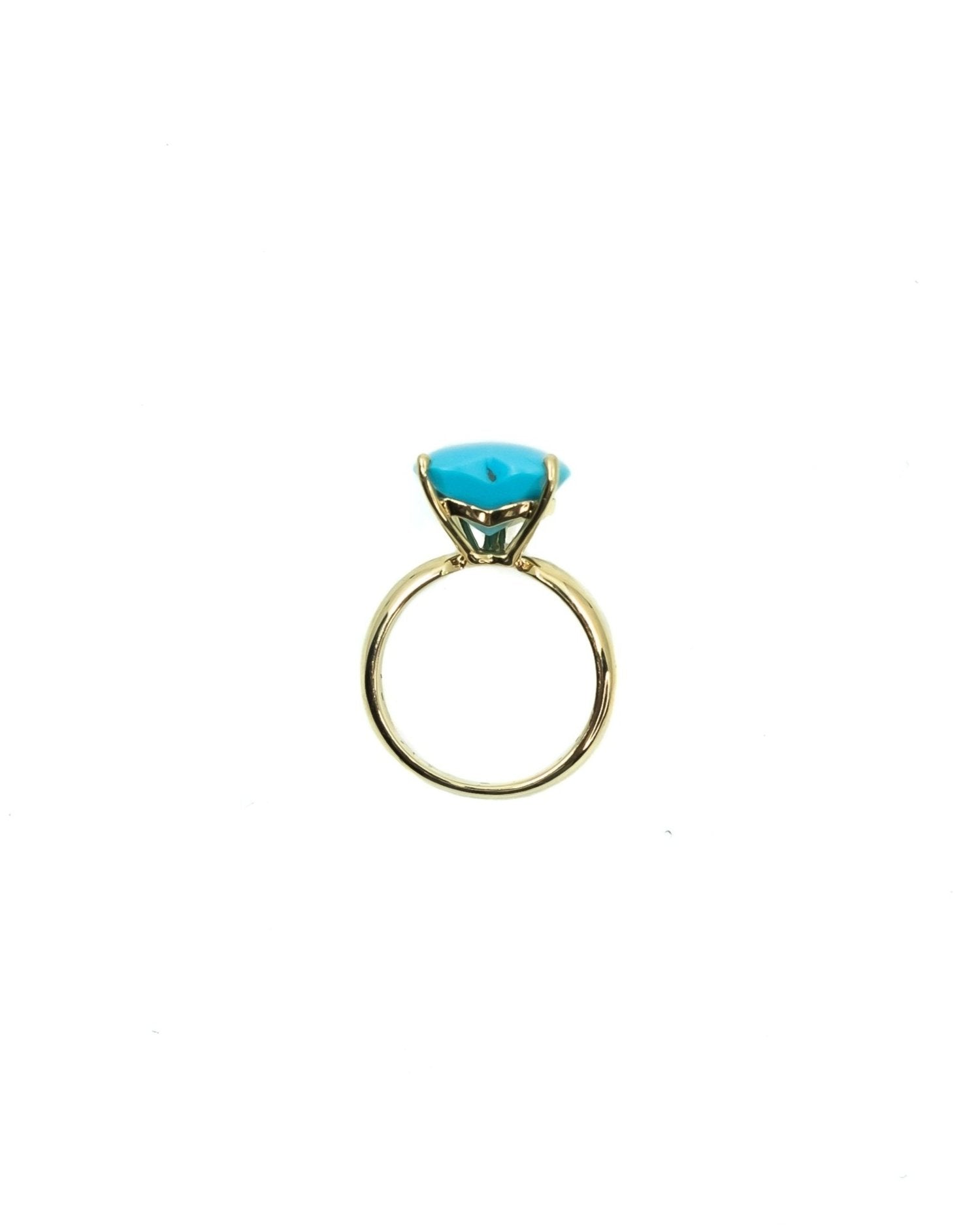 14K Gold Heart Ring in Turquoise