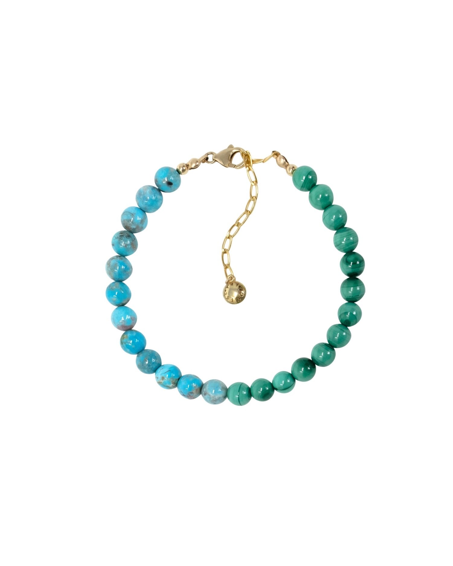 Turquoise + Malachite Anklet