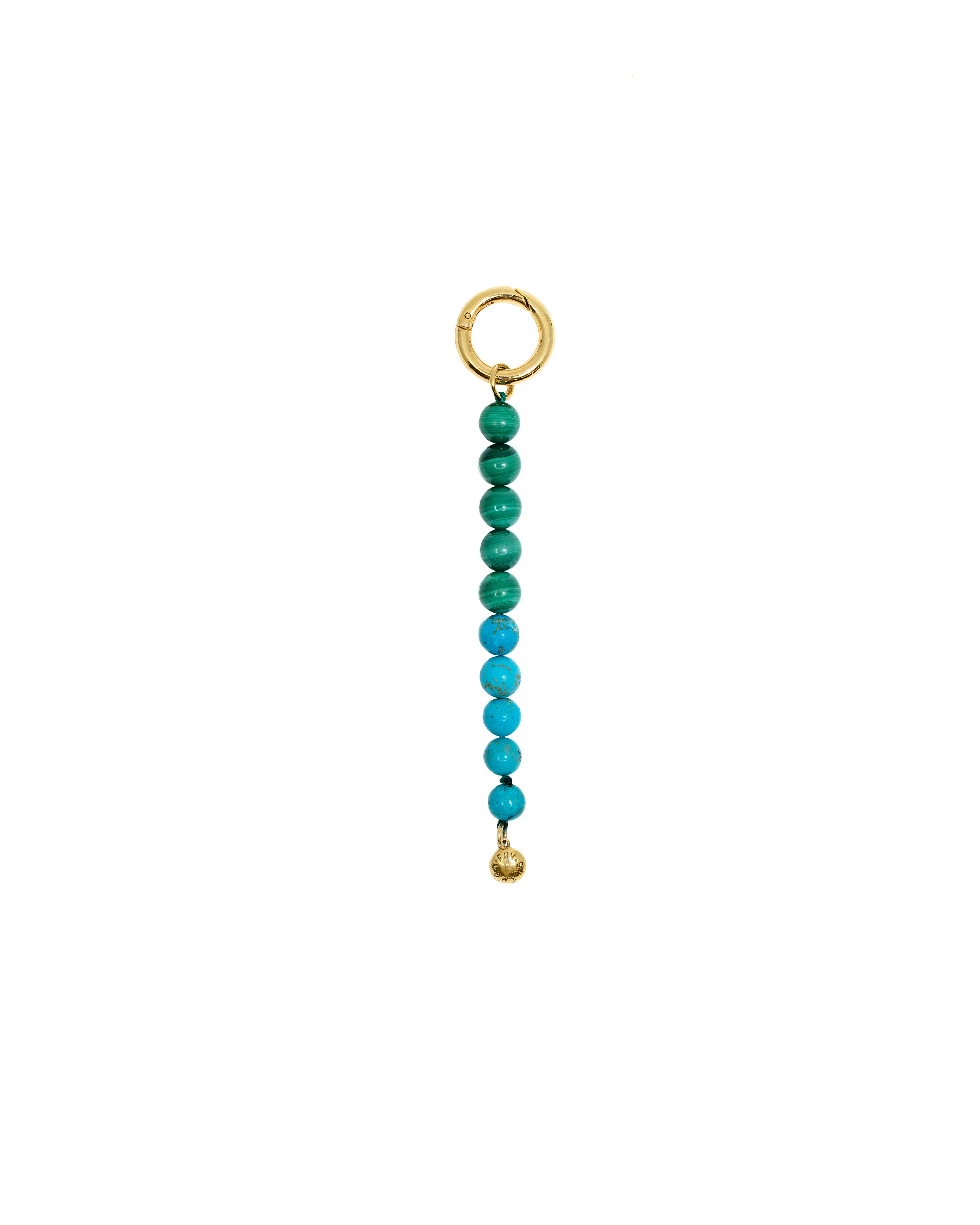 Turquoise + Malachite Bag Charm