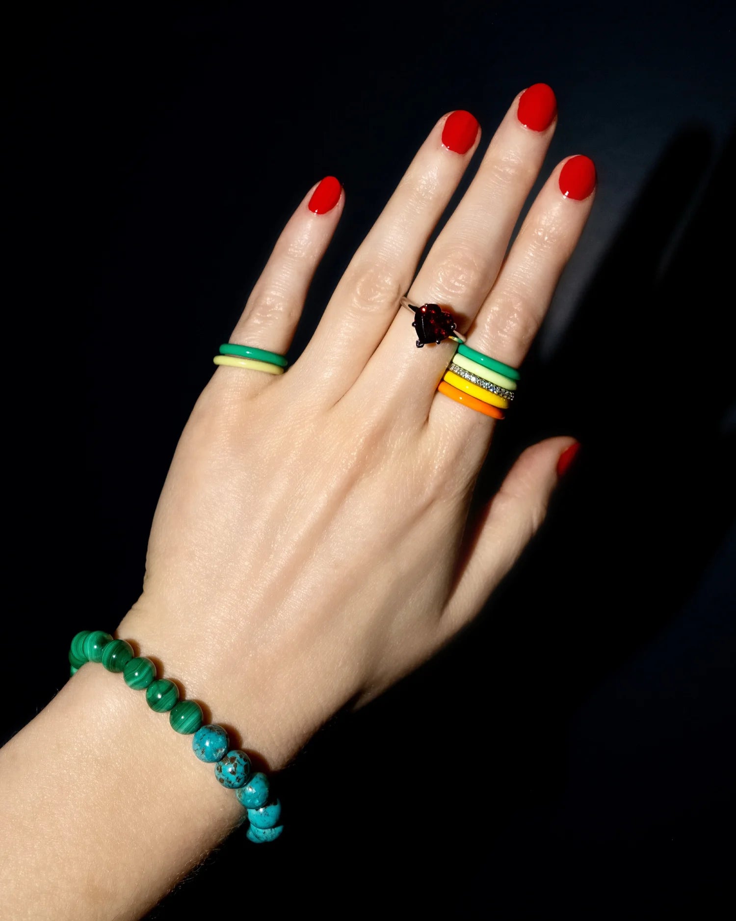 Turquoise + Malachite Bracelet
