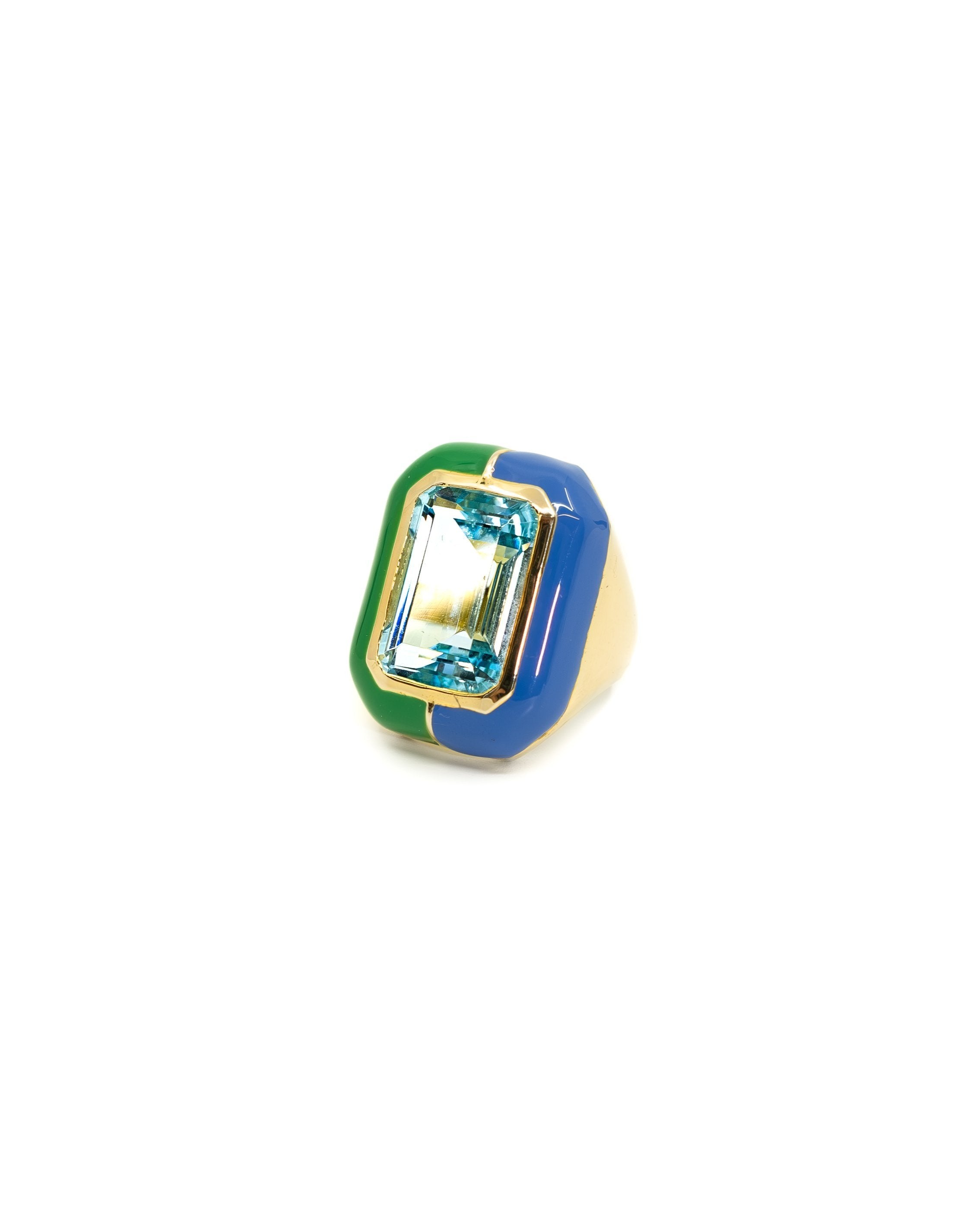 The Split-Color Cocktail Ring