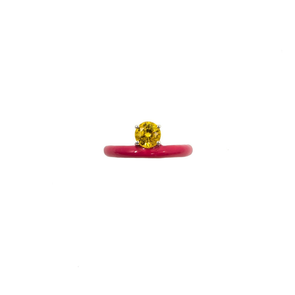 Gem + Enamel Stacking Ring
