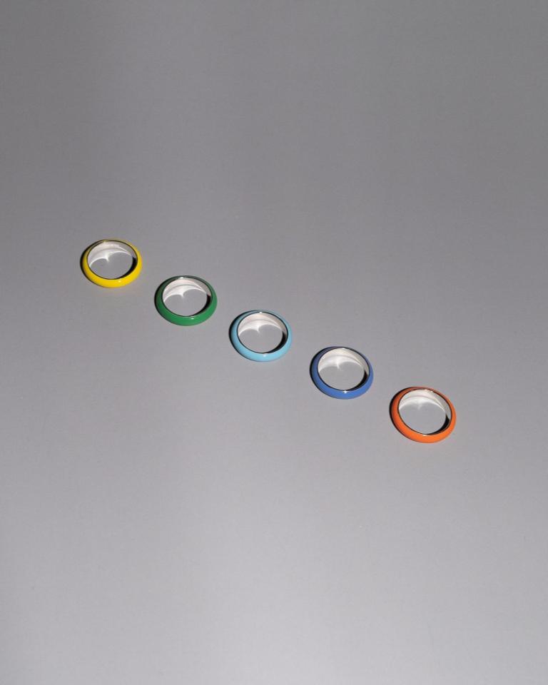 Wide Enamel Stacking Ring