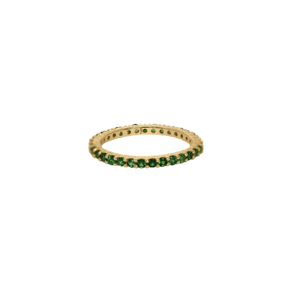 Tsavorite Stacking Ring 14K Gold