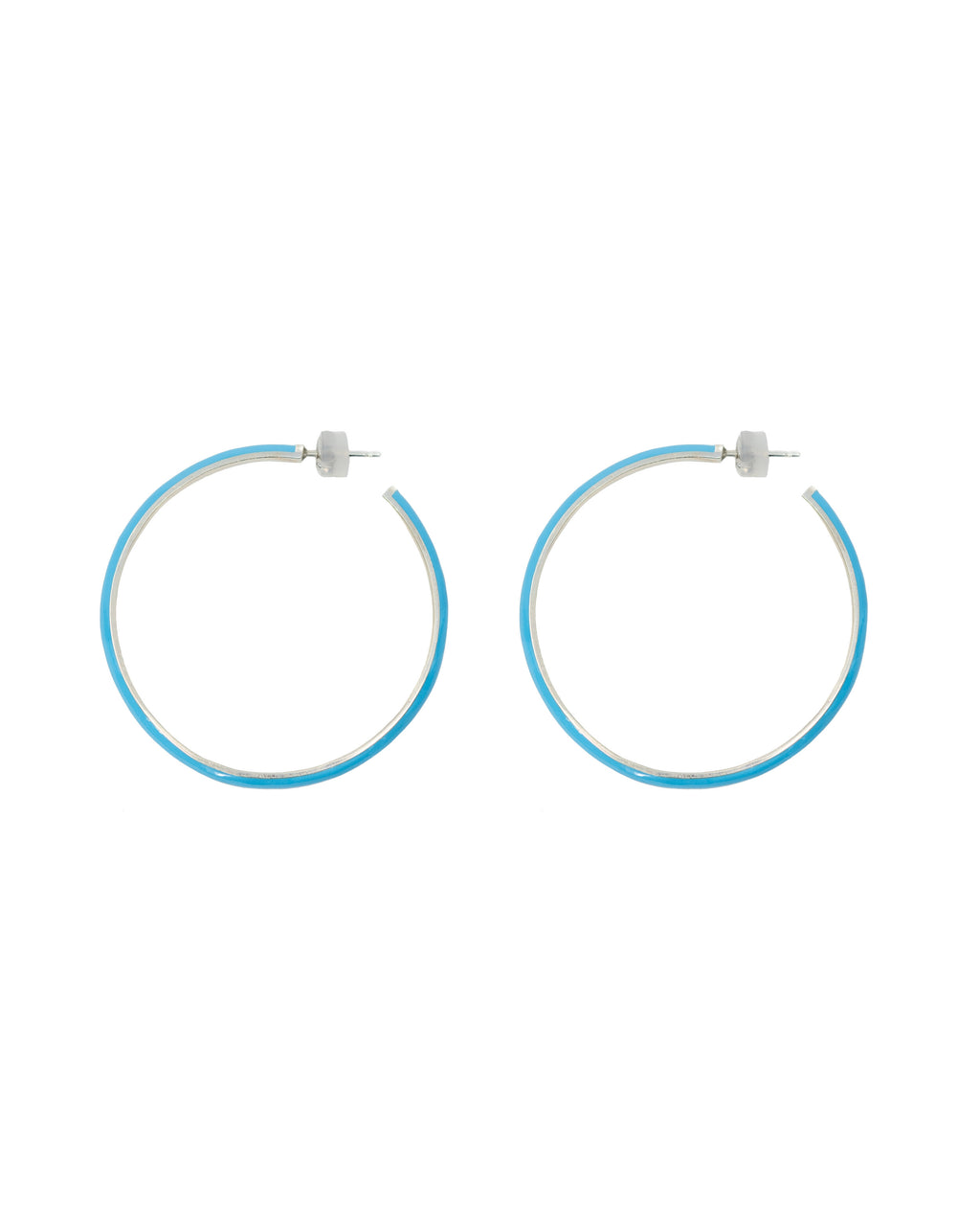 Large Enamel Hoop Earrings