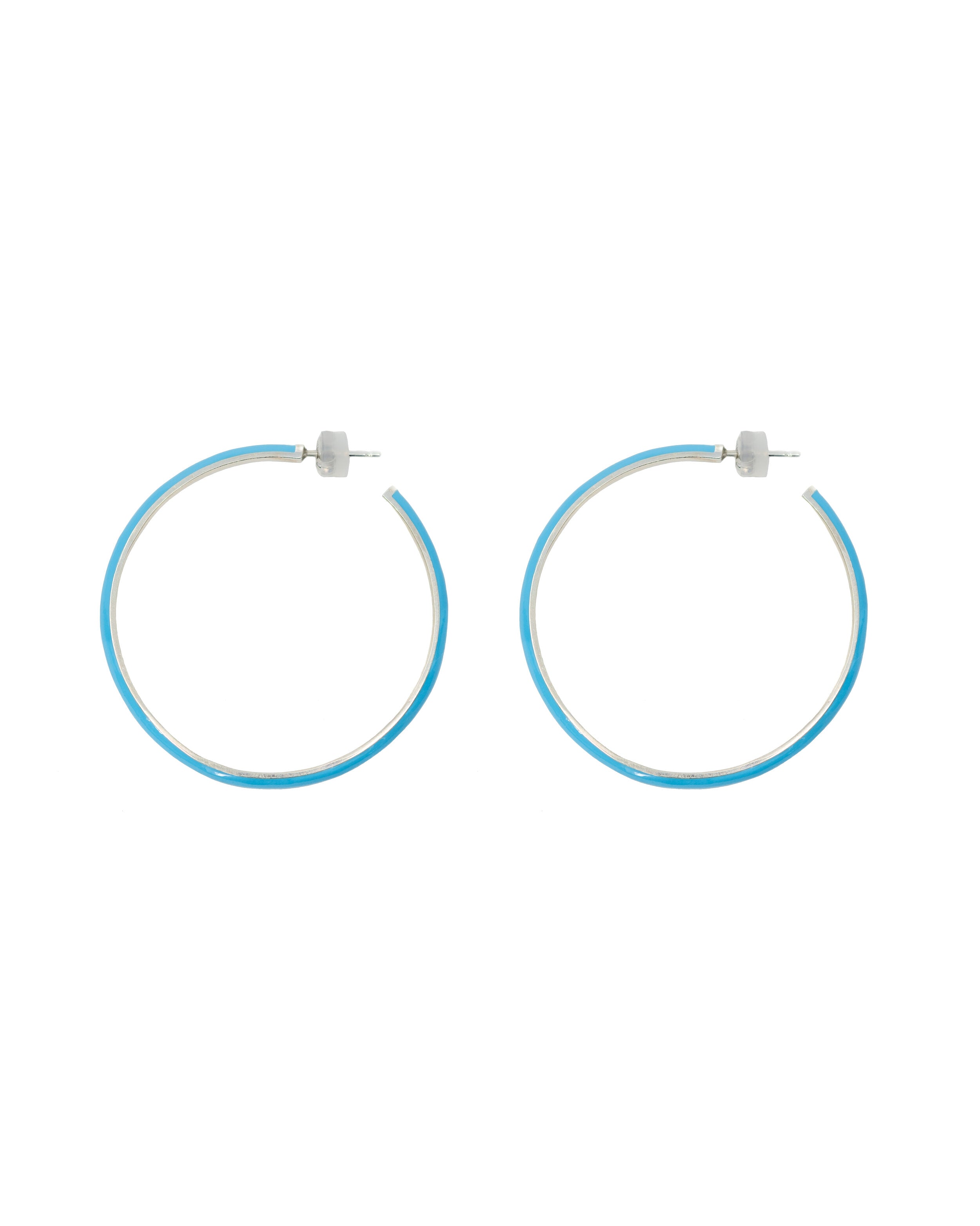 The Large Enamel Hoop Earrings