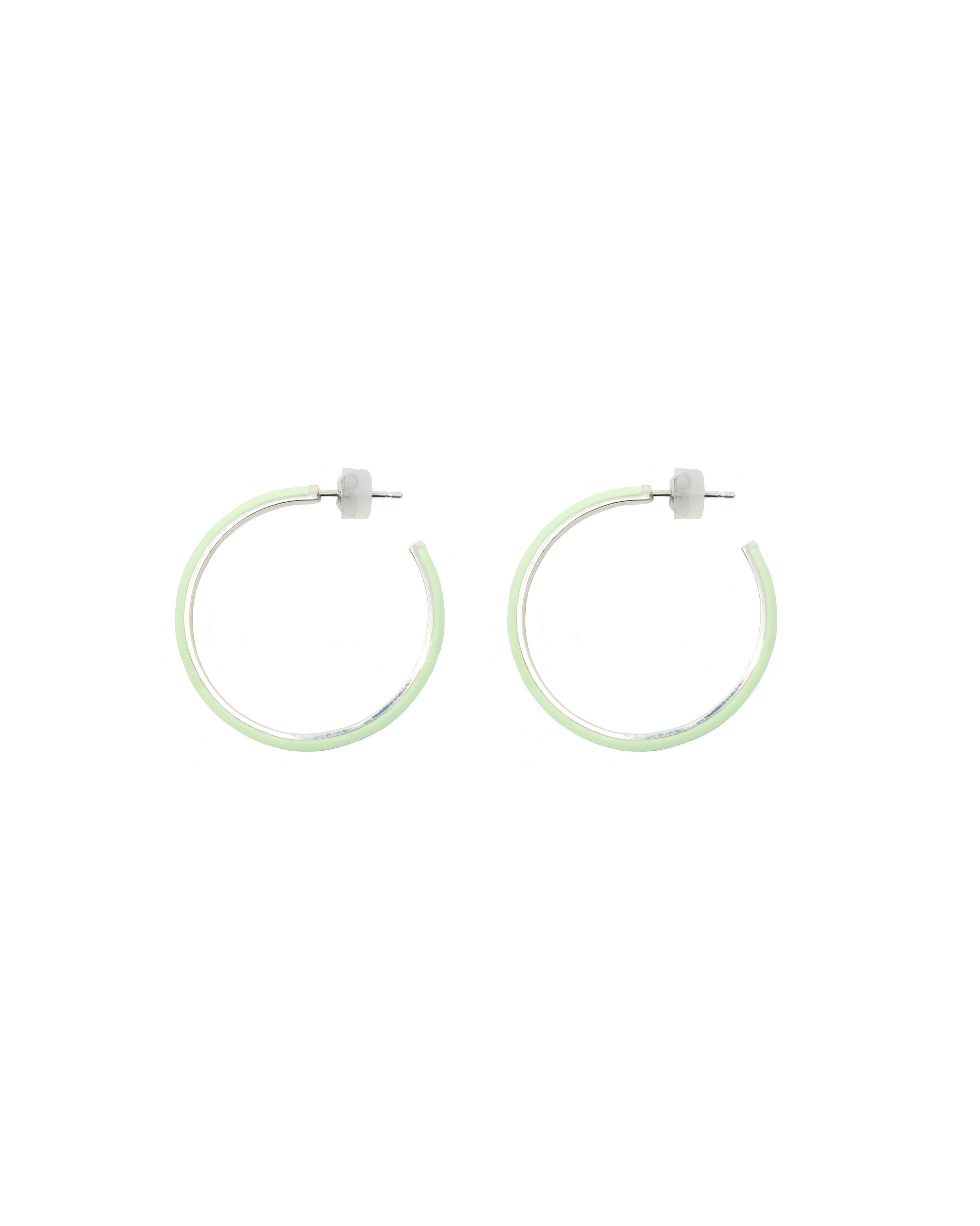 The Small Enamel Hoop Earrings