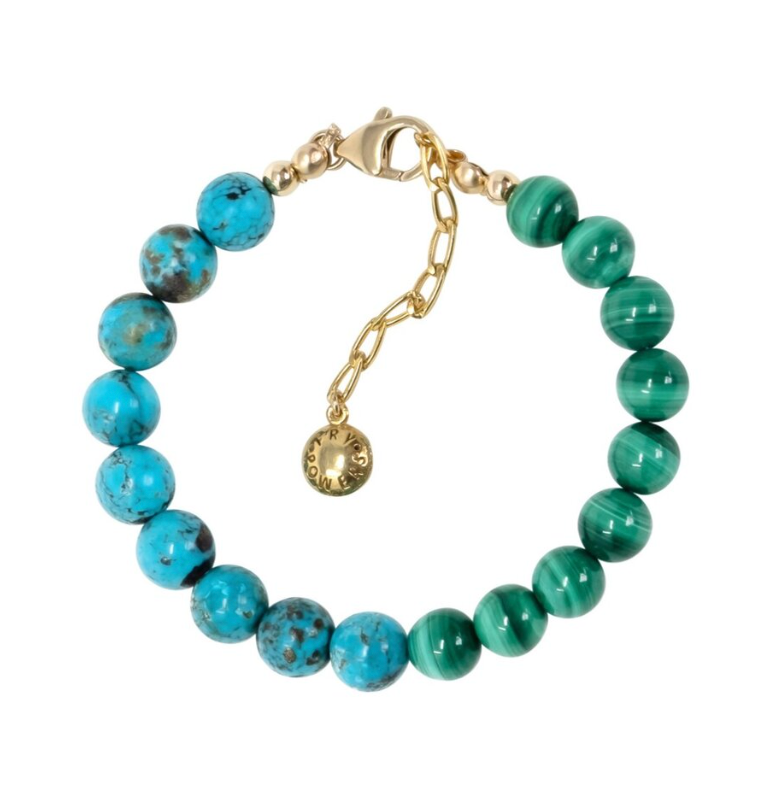 Turquoise + Malachite Bracelet