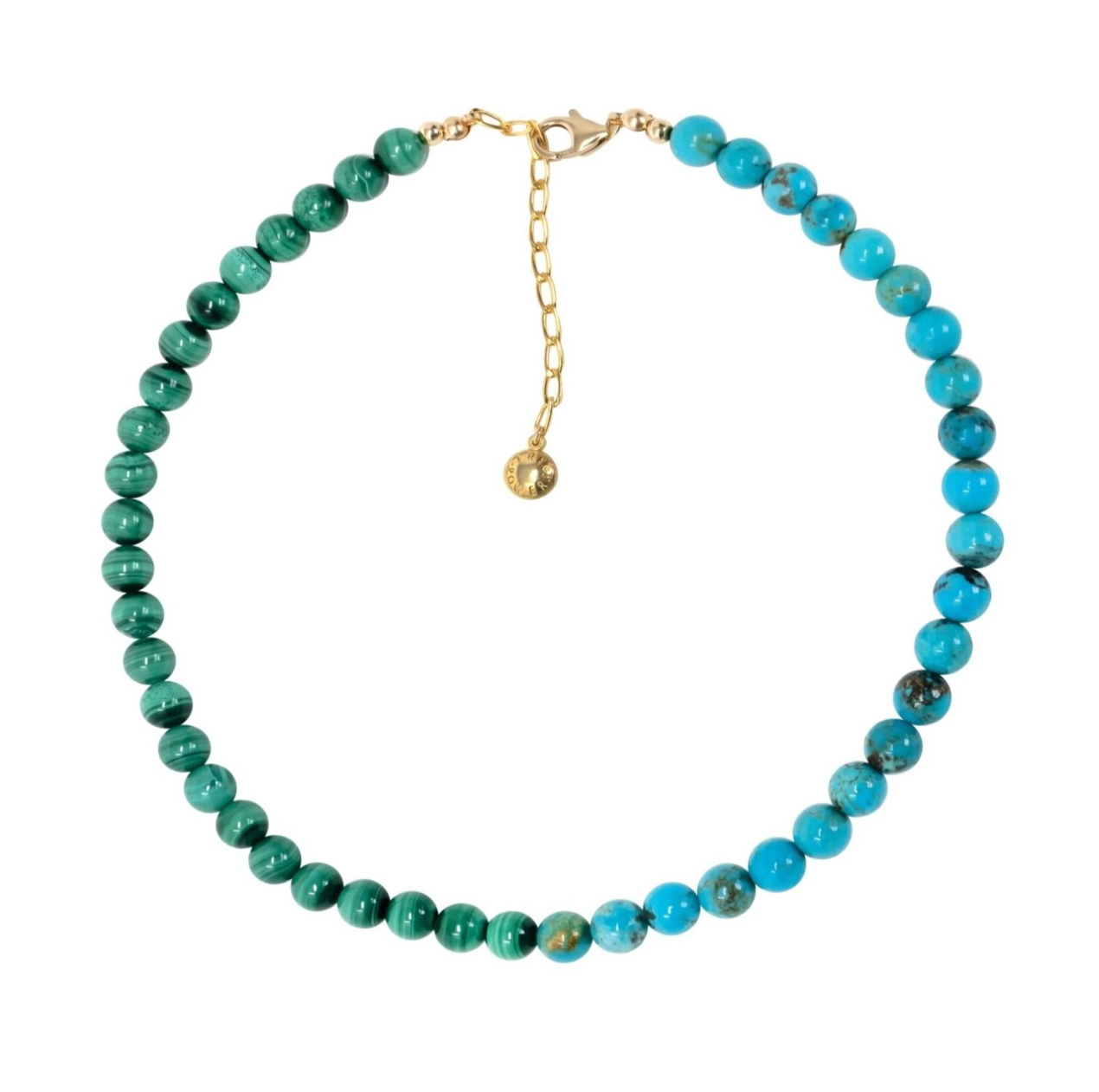 Turquoise + Malachite Collar Necklace