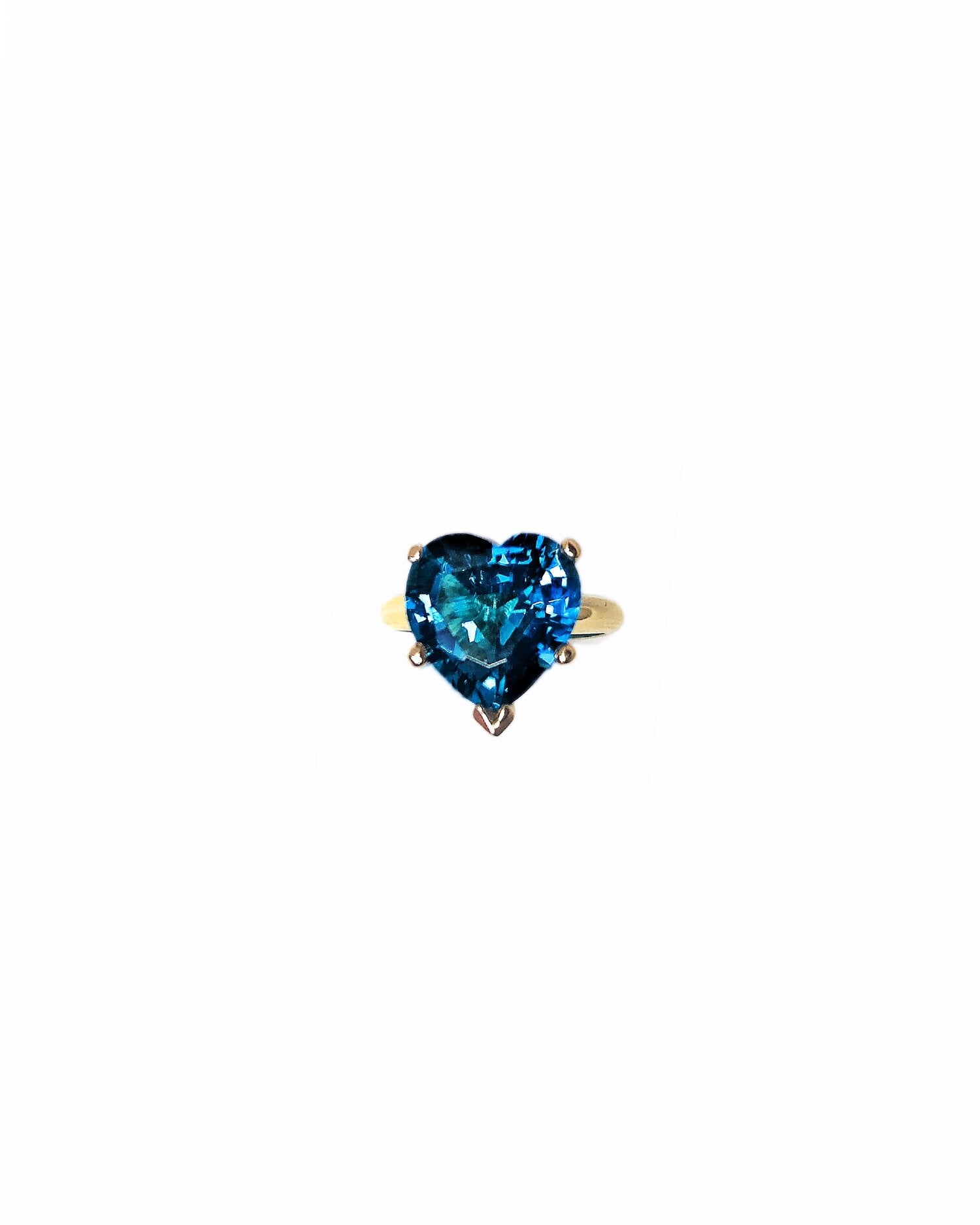 Heart Ring in Blue Topaz