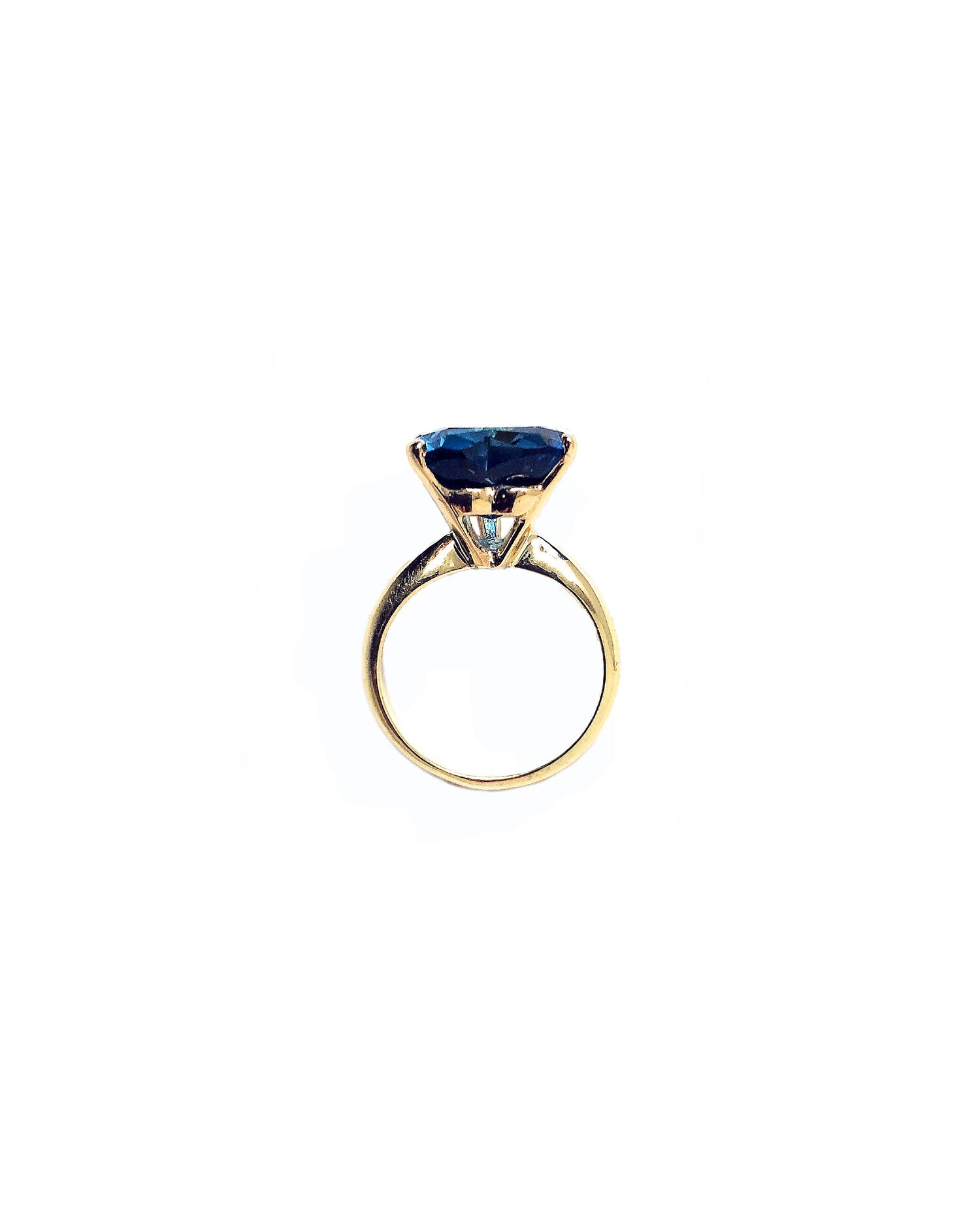 Heart Ring in Blue Topaz